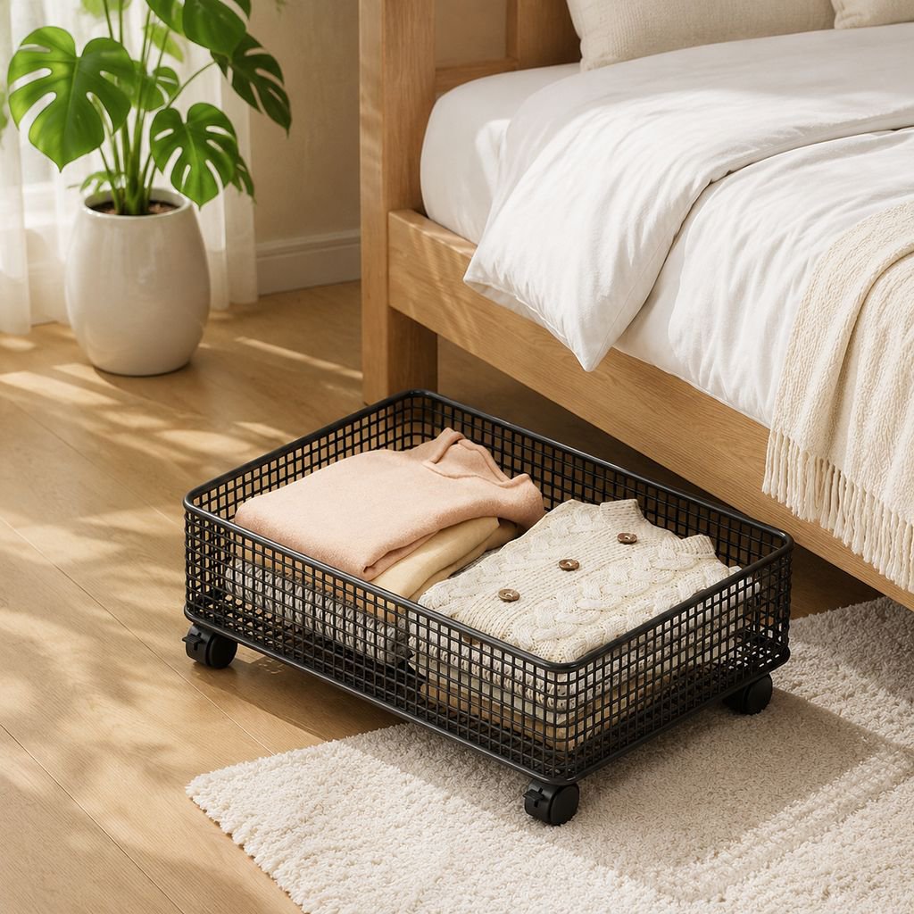 Movable Iron Under Bed Storage Box