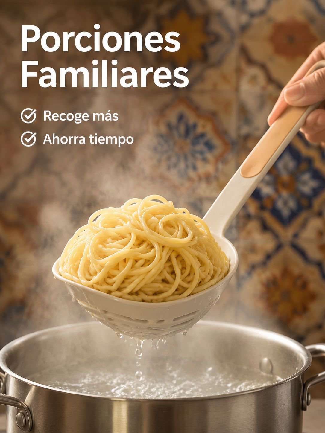 Cuchara escurridora para pasta de cocina
