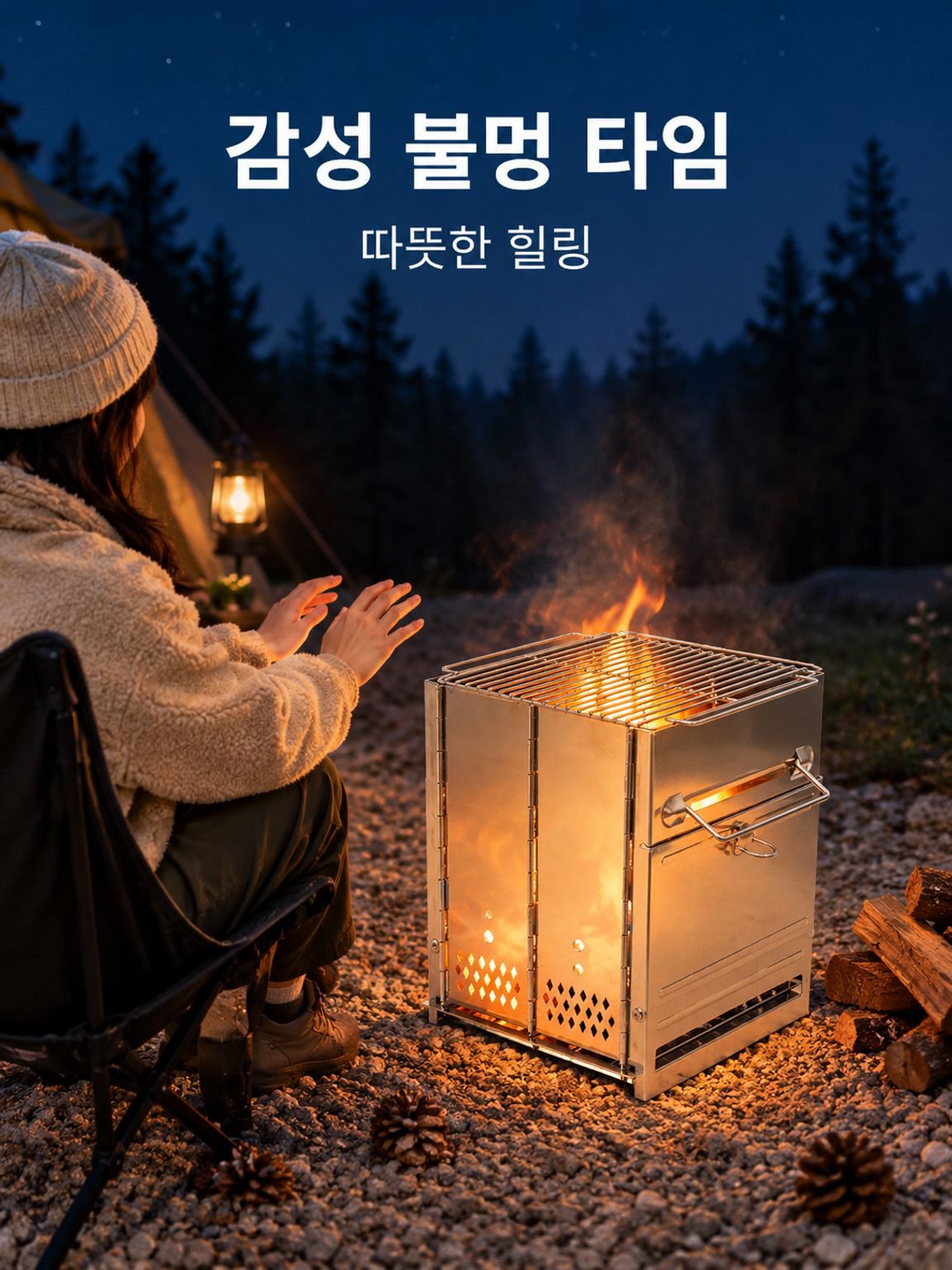 휴대용 야외 다기능 숯불 장작 난로