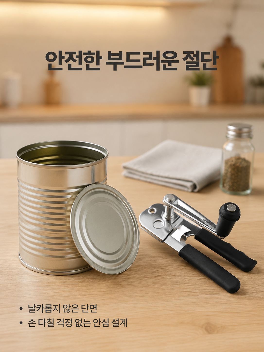 안전 설계 수동 깡통 오프너 편리한 병따개