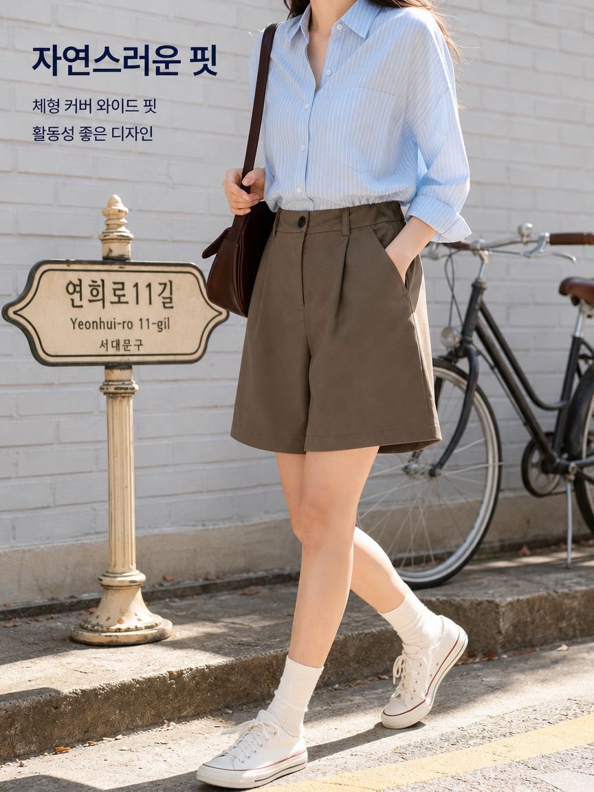일본 스타일 고허리 루즈핏 슬림 중바지 여성 봄 여름 캐주얼 팬츠