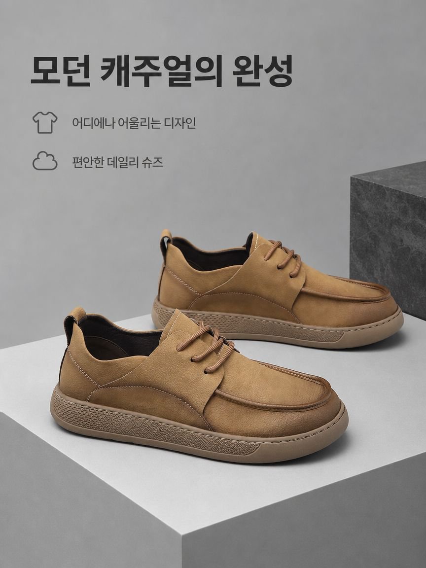 천연가죽 통기성 냄새 안나는 캐주얼화
