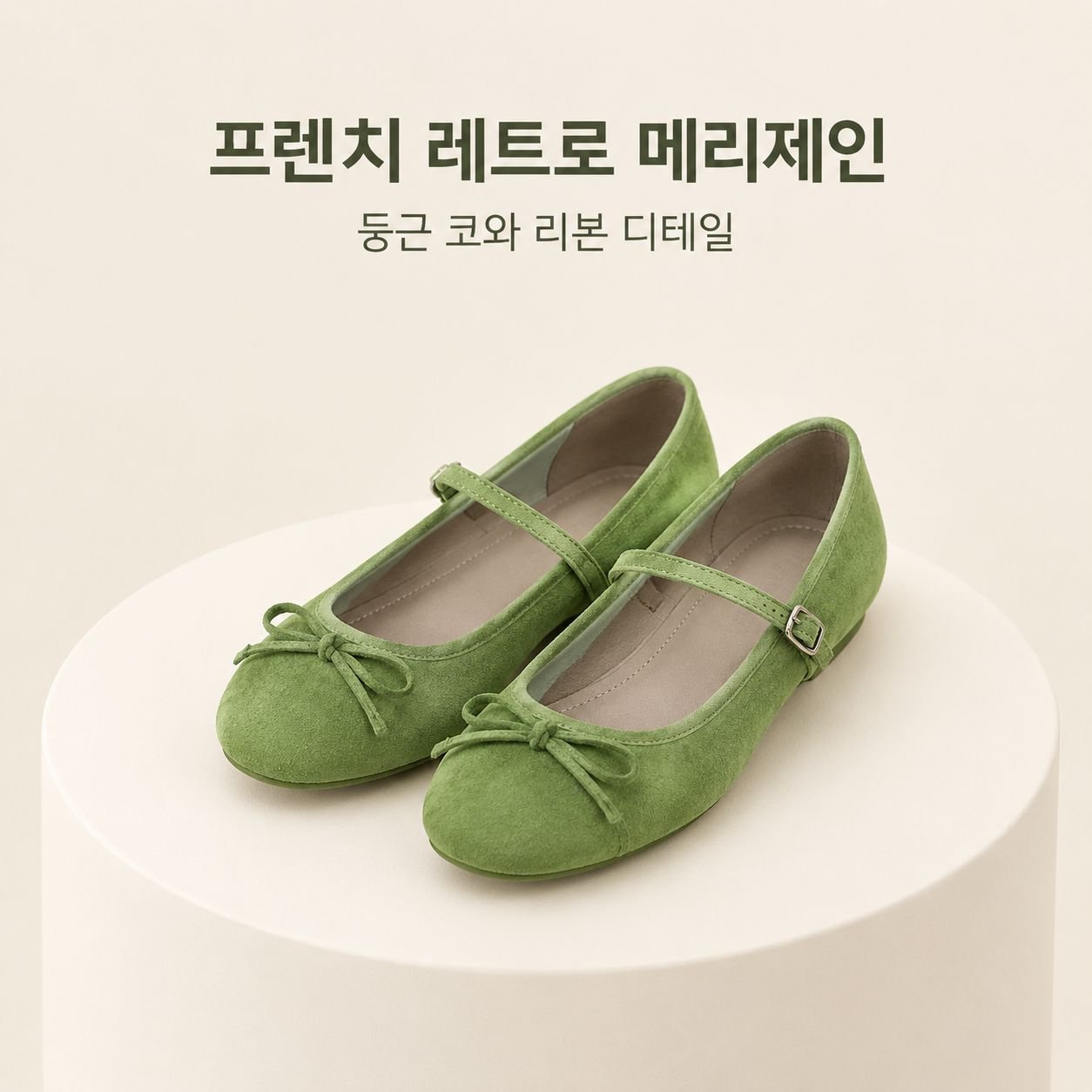 처음 만나는 증가 메리 제인 단화 프렌치 리본 장식 드레스 매치 2025 가을 겨울 신상