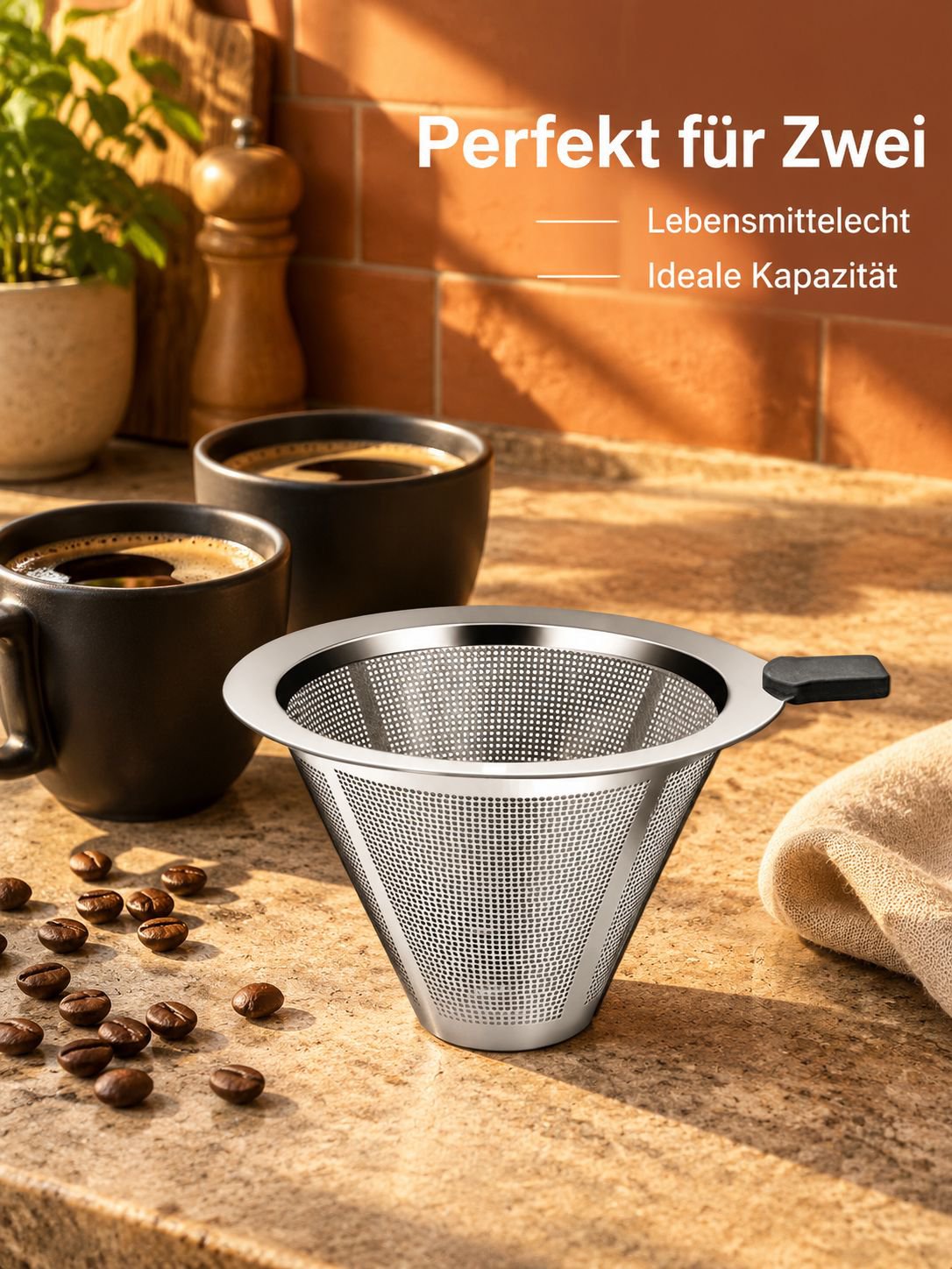 Handfilter Kaffeetasse für aromatischen Filterkaffee
