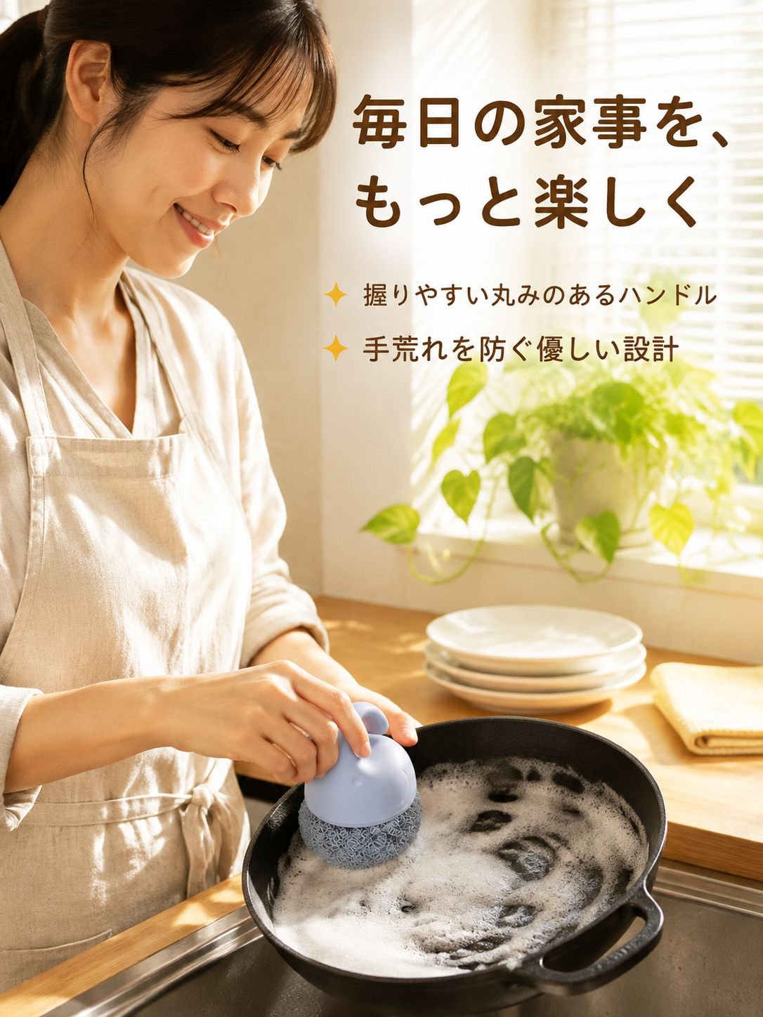 短い柄のクリーニングボール