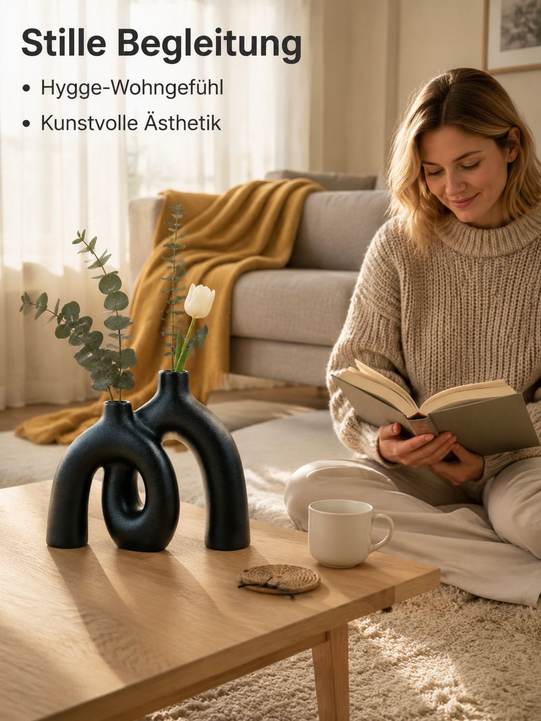 Kreativní keramická váza pro domácí dekoraci