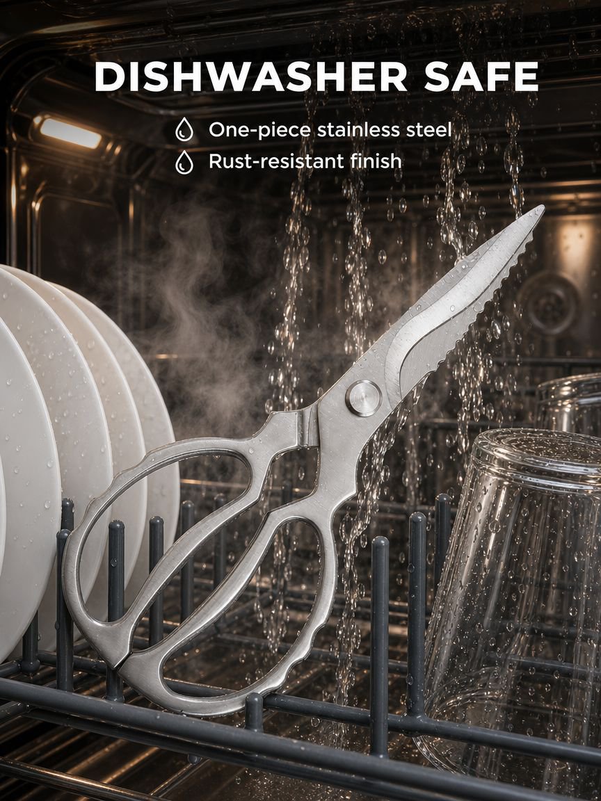 Stainless steel kitchen shears