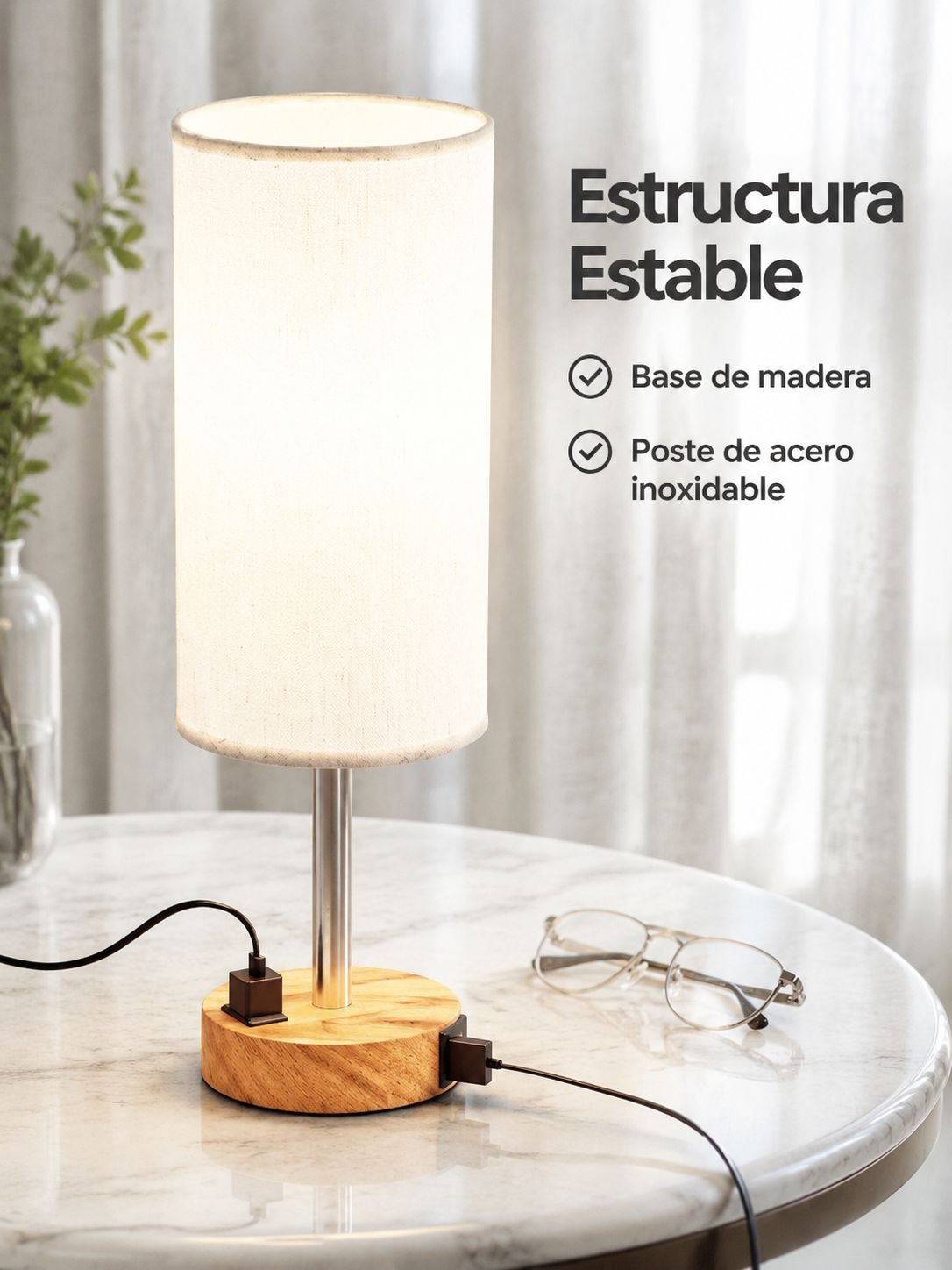 Lámpara portátil nocturna recargable por USB