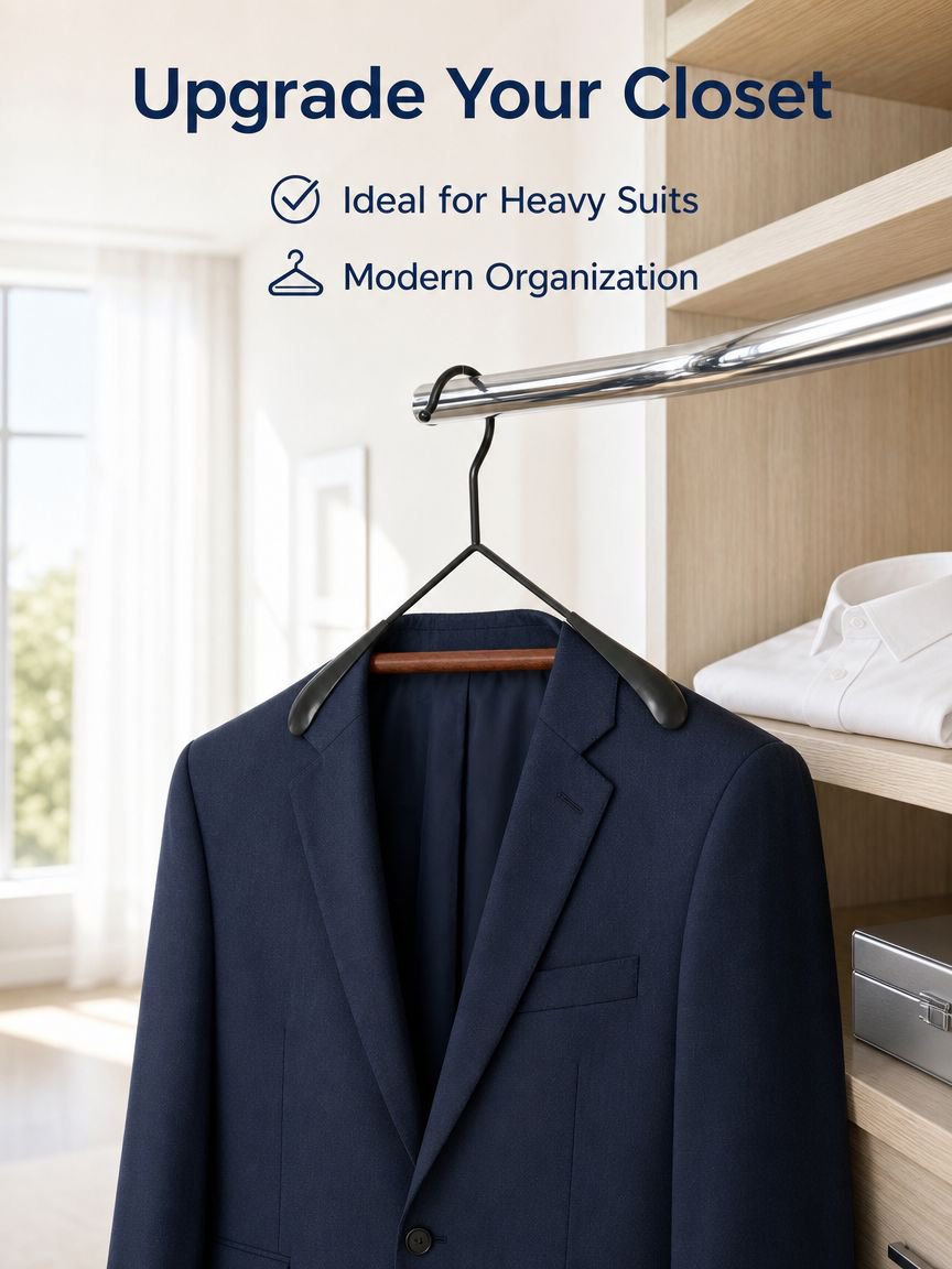 Non-Slip Mark-Free Anti-Bulge Beech Wood Hanger