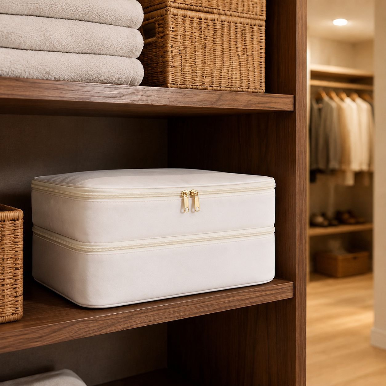 Space-saving 4-in-1 storage bag for underwear and socks
