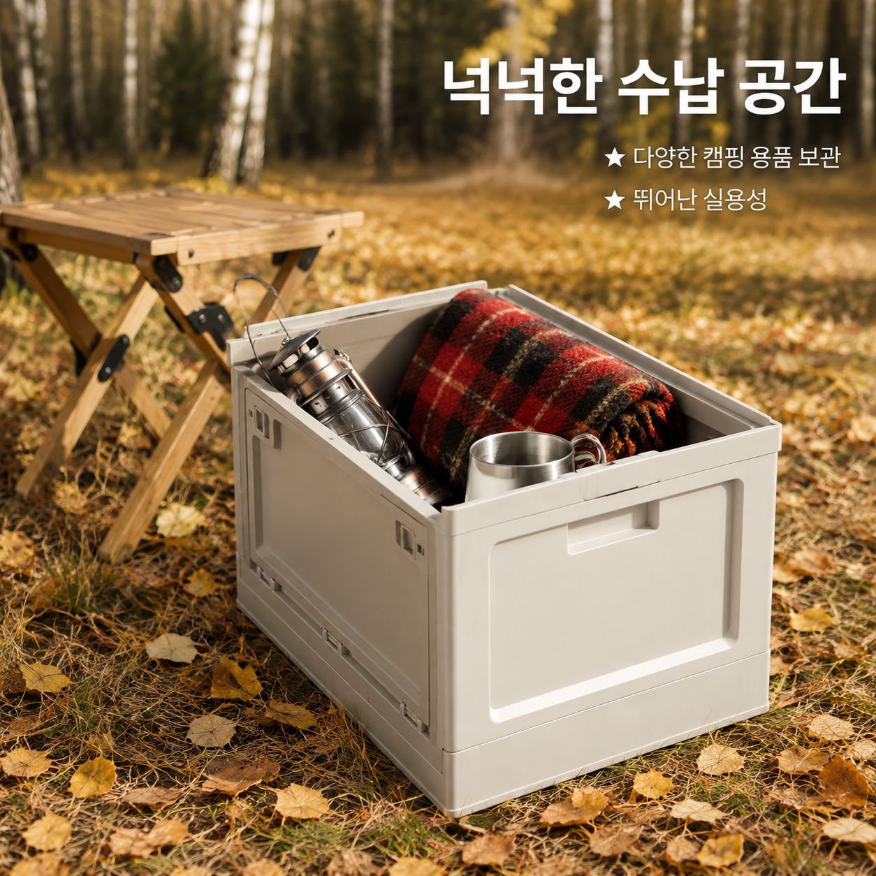 야외 캠핑용 접이식 수납함