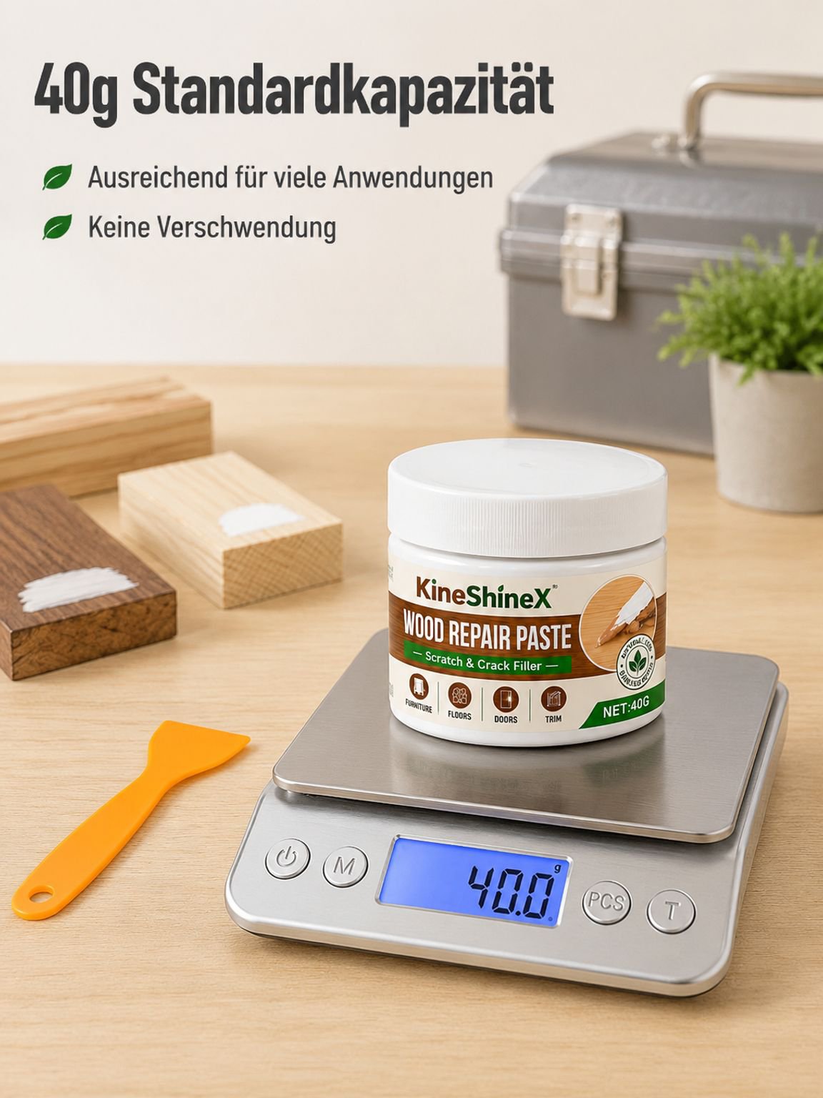 Stuhlreparatur mit Möbel Reparaturpaste