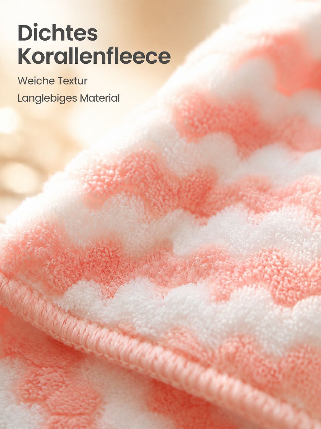 Thickened Strong Absorbent Kitchen Cleaning Cloth with Edge Stripes, Household Cleaning Coral Fleece