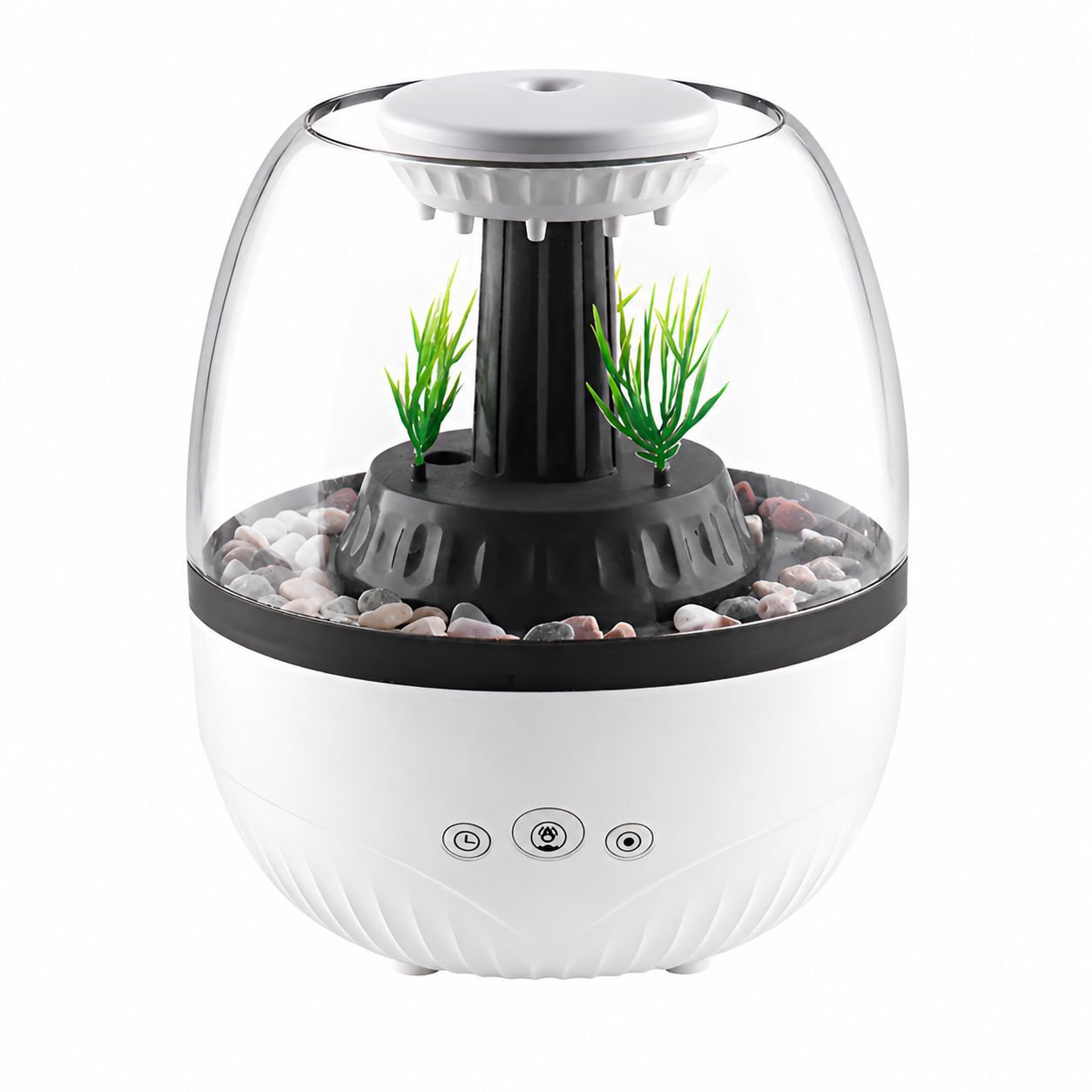 Home Silent Fish Tank Humidifier with Seven-Color Light Aroma Diffuser