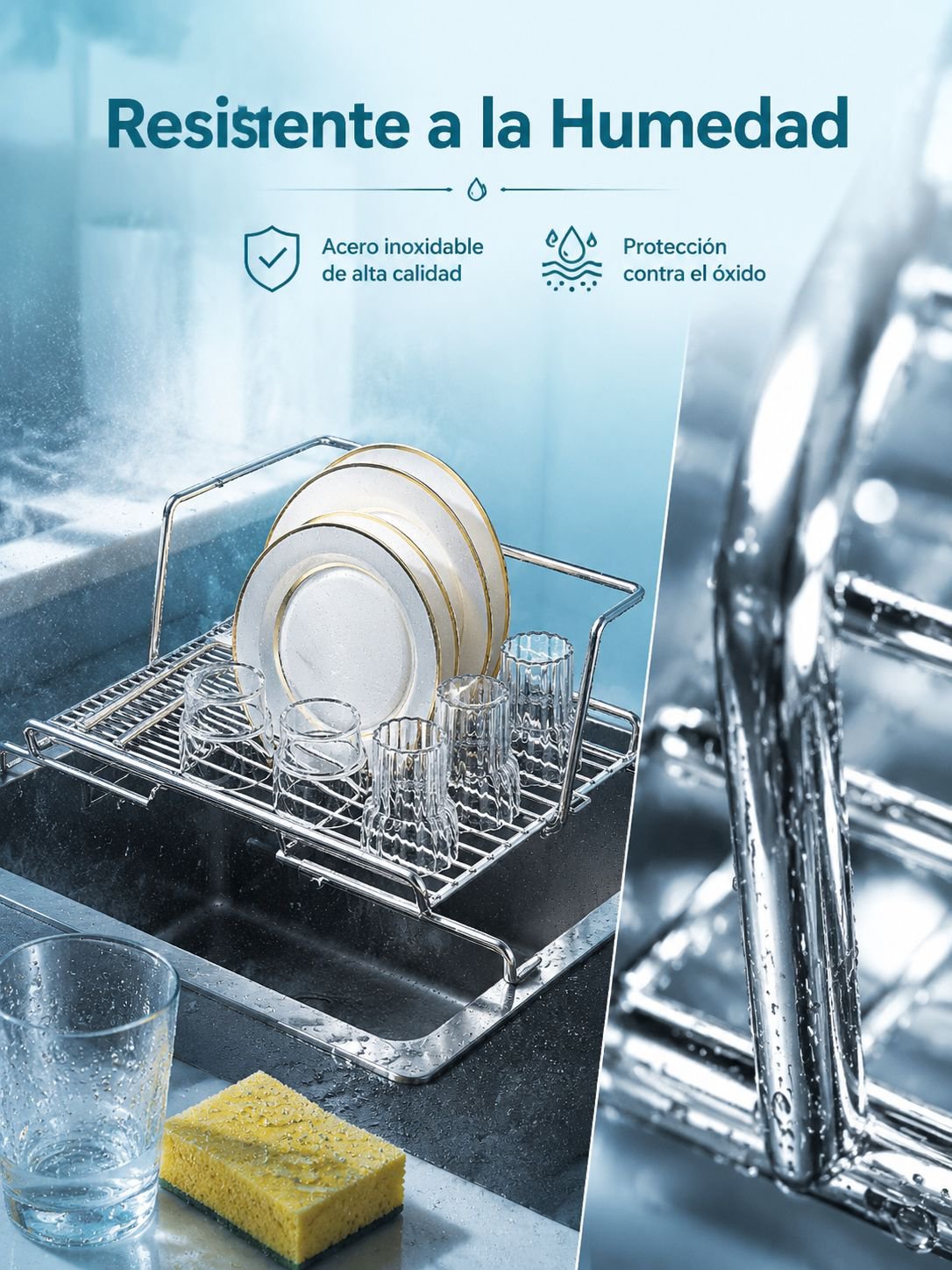 Cesta de drenaje telescópica de acero inoxidable para fregadero de cocina