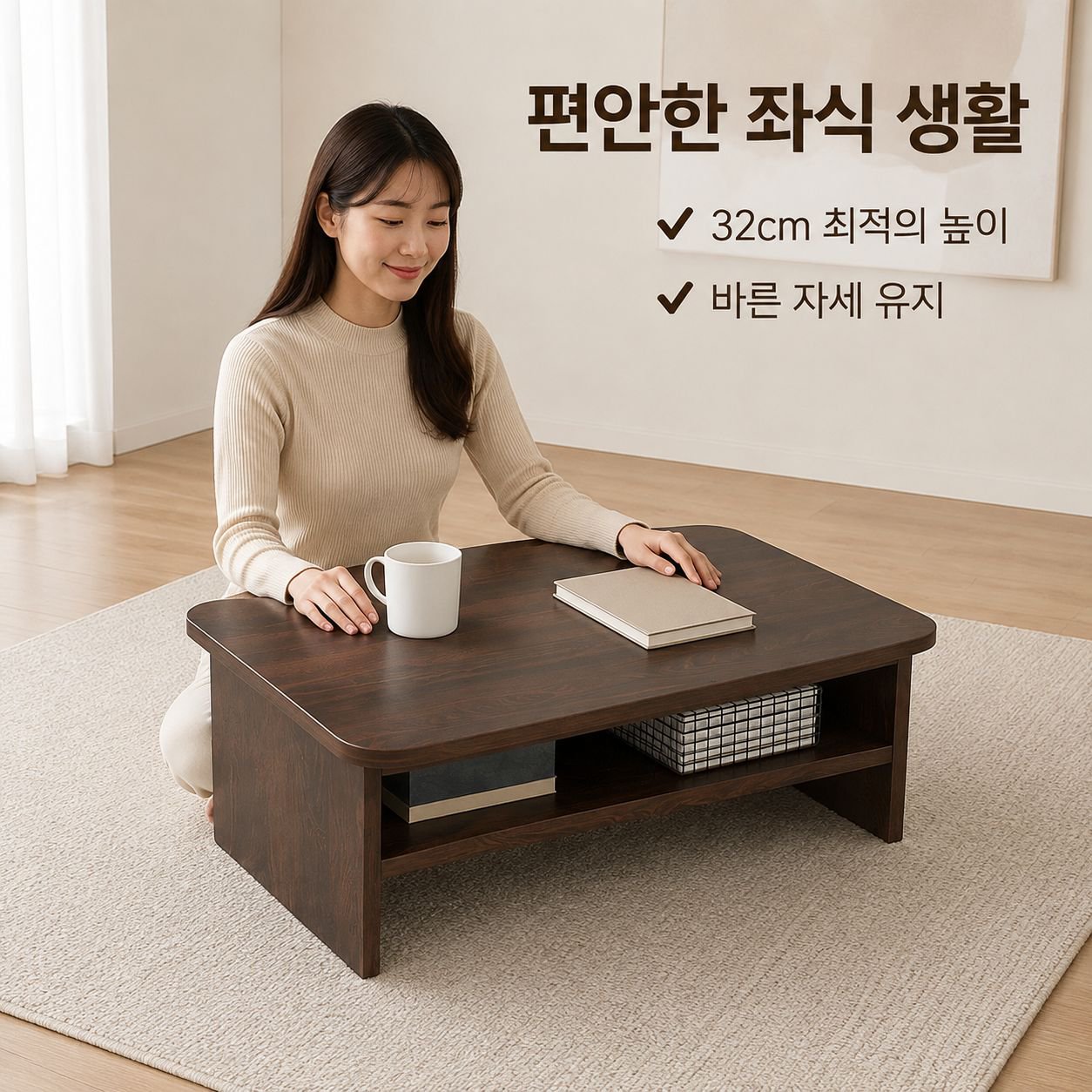 일본식 다다미 좌식 미니 티테이블 베란다 창가 침실 심플 좌탁 침대 테이블