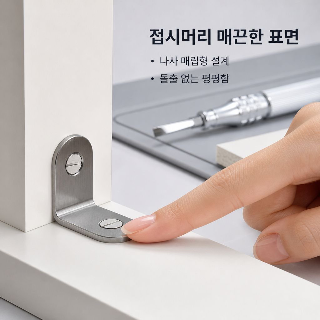 스테인리스 90도 직각 코너 브라켓 선반 받침 가구 보강 연결 철물