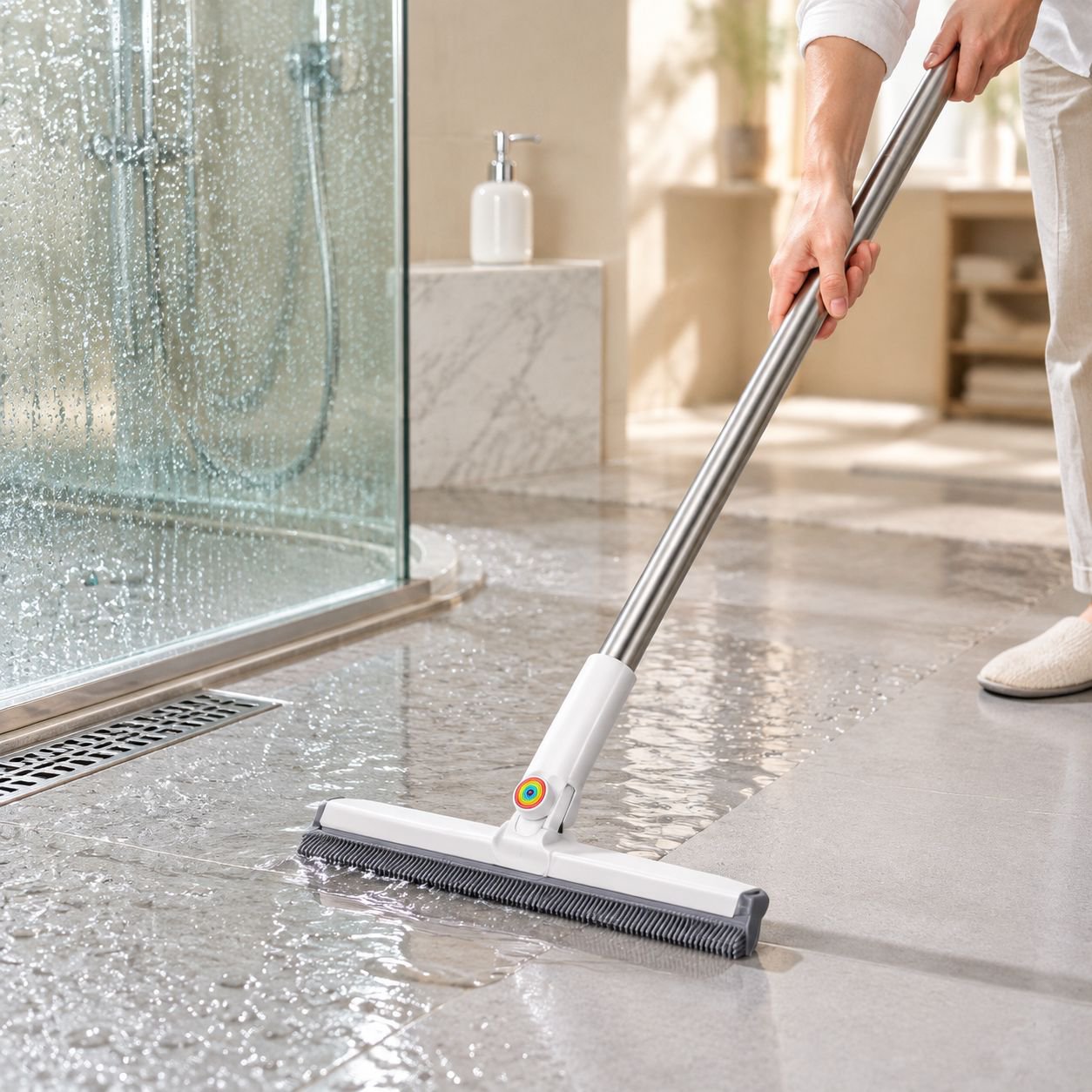 Magic Silicone Upgraded DoubleSided Bathroom Wiper Floor MultiUse Adjustable Broom