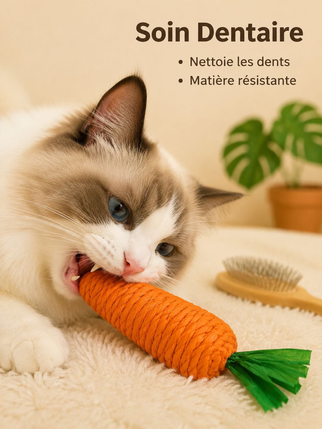 Bâtonnet jouet carotte sonore pour chat