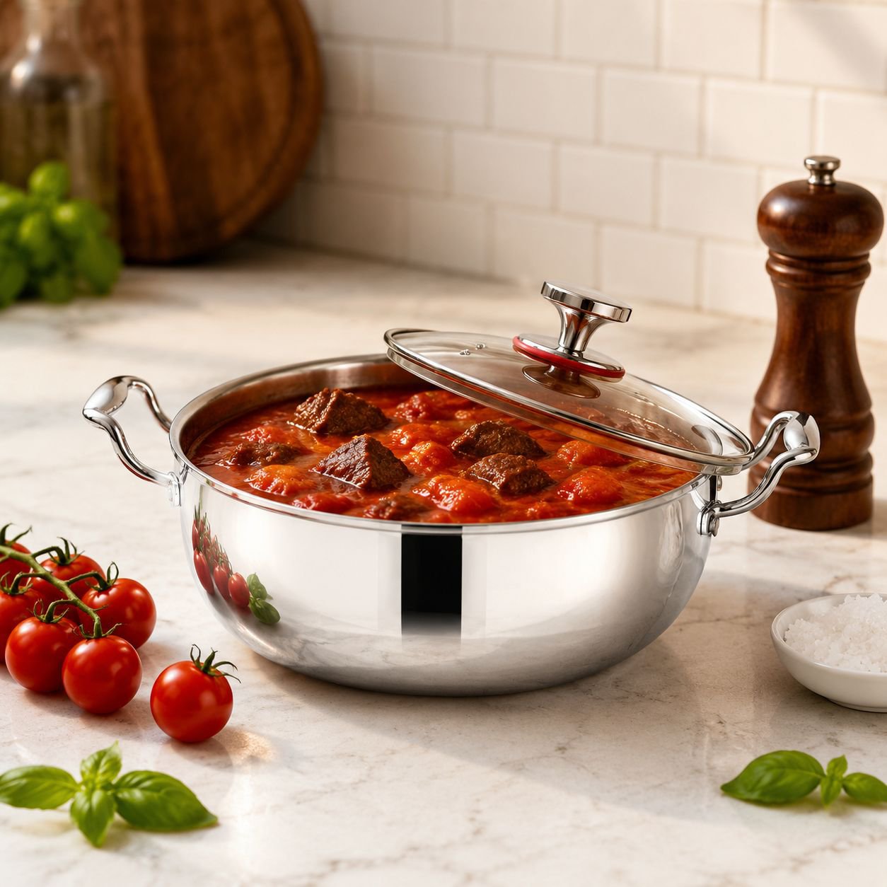 Double Handle Soup Pot for Household Induction Cooker