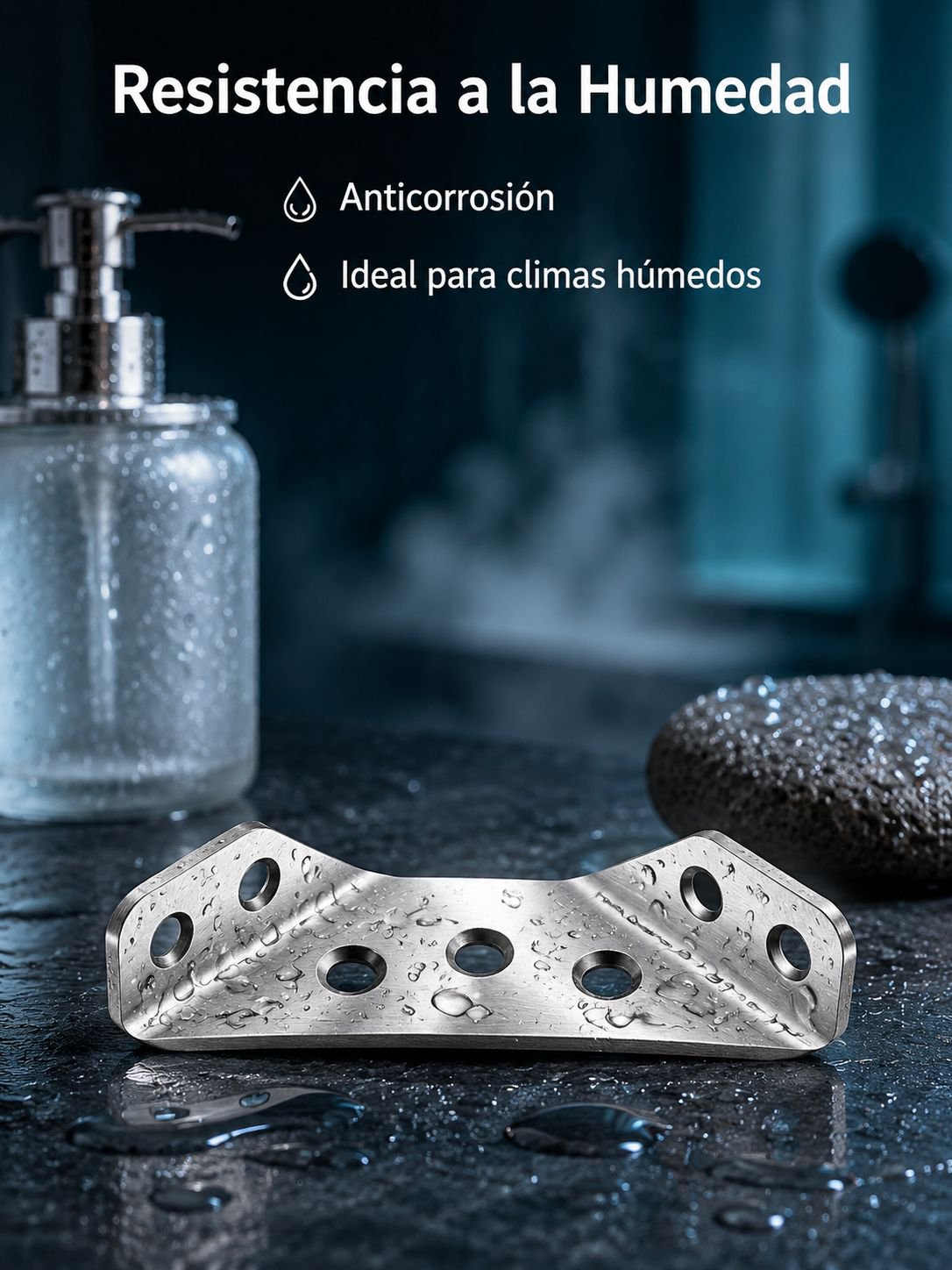 Soporte L de acero inoxidable grueso para fijación de divisores de baño y estantes de muebles