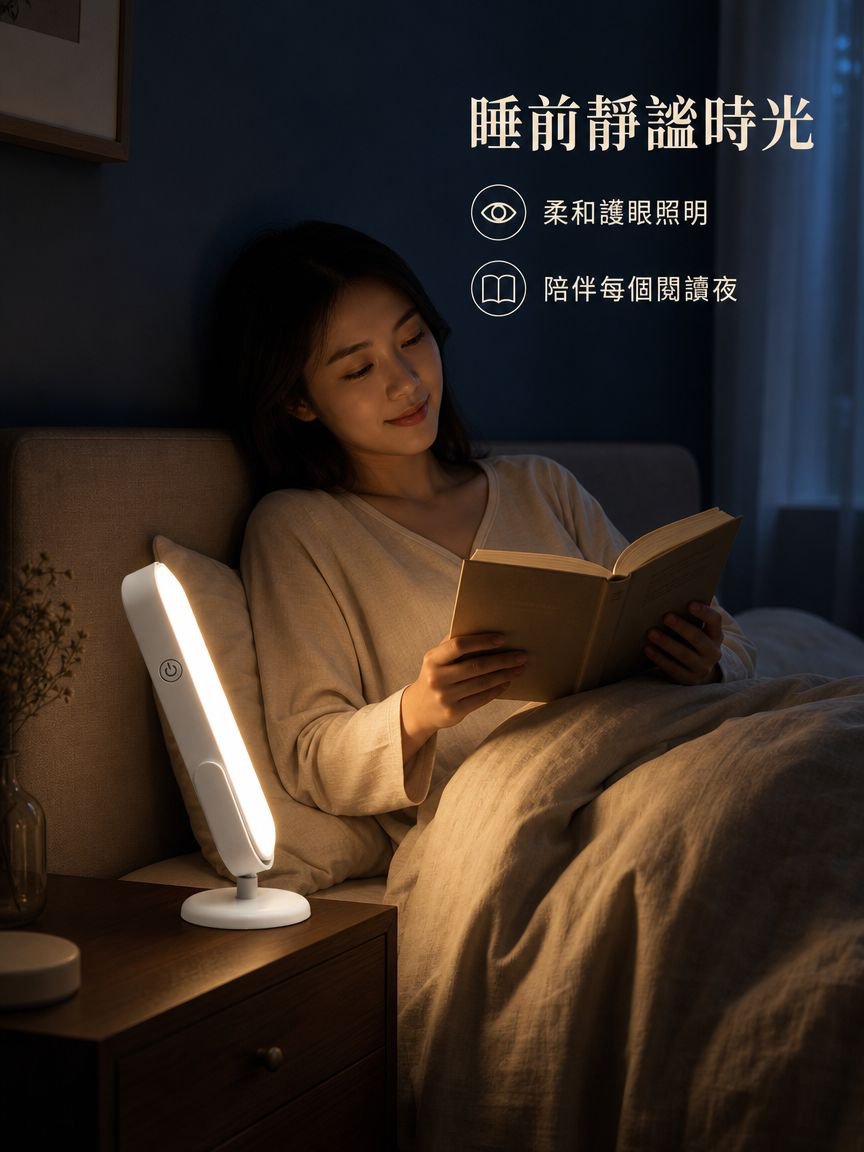 便攜充電床頭閱讀燈