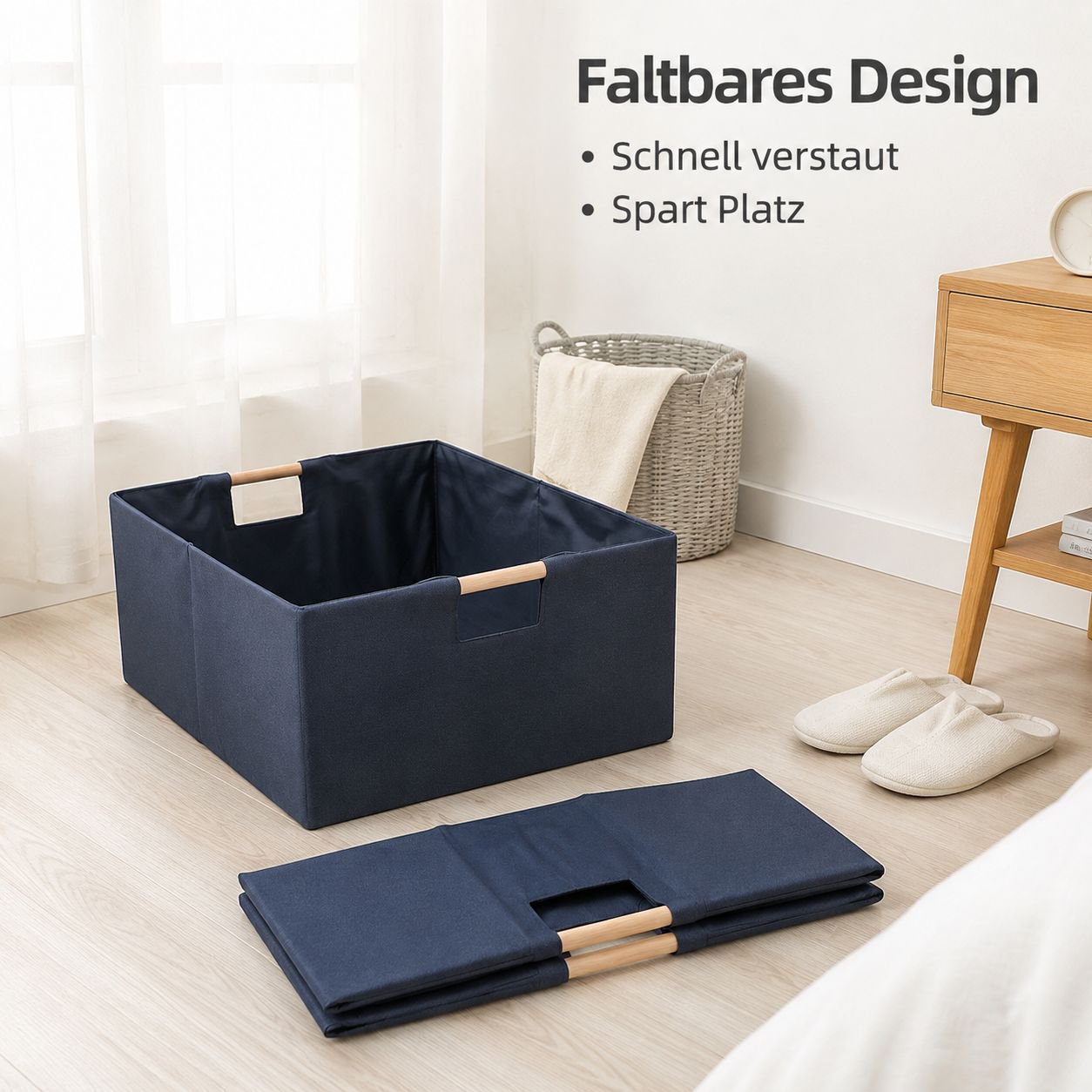 Multi-Functional Fabric Storage Basket Organizer
