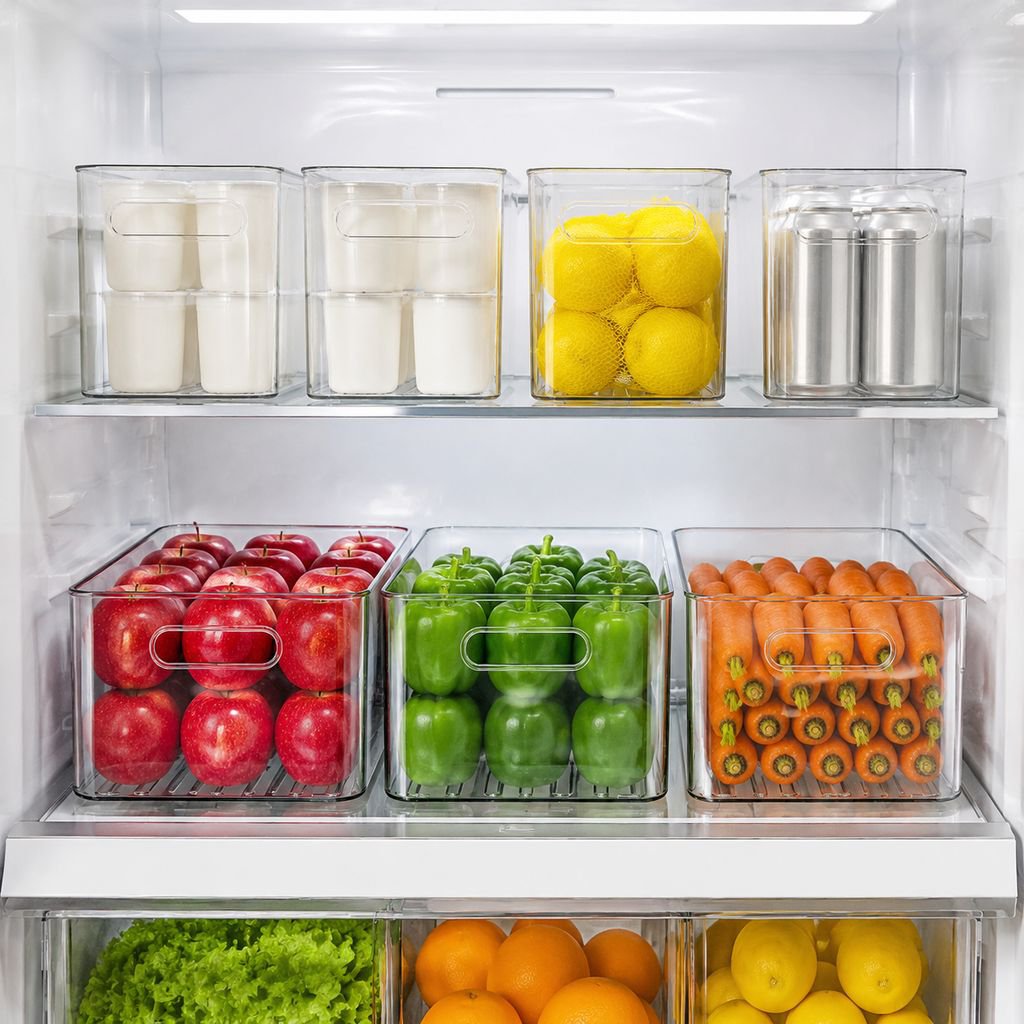 Refrigerator organizer, storage box, egg storage box, freezer-specific kitchen fruit and vegetable d