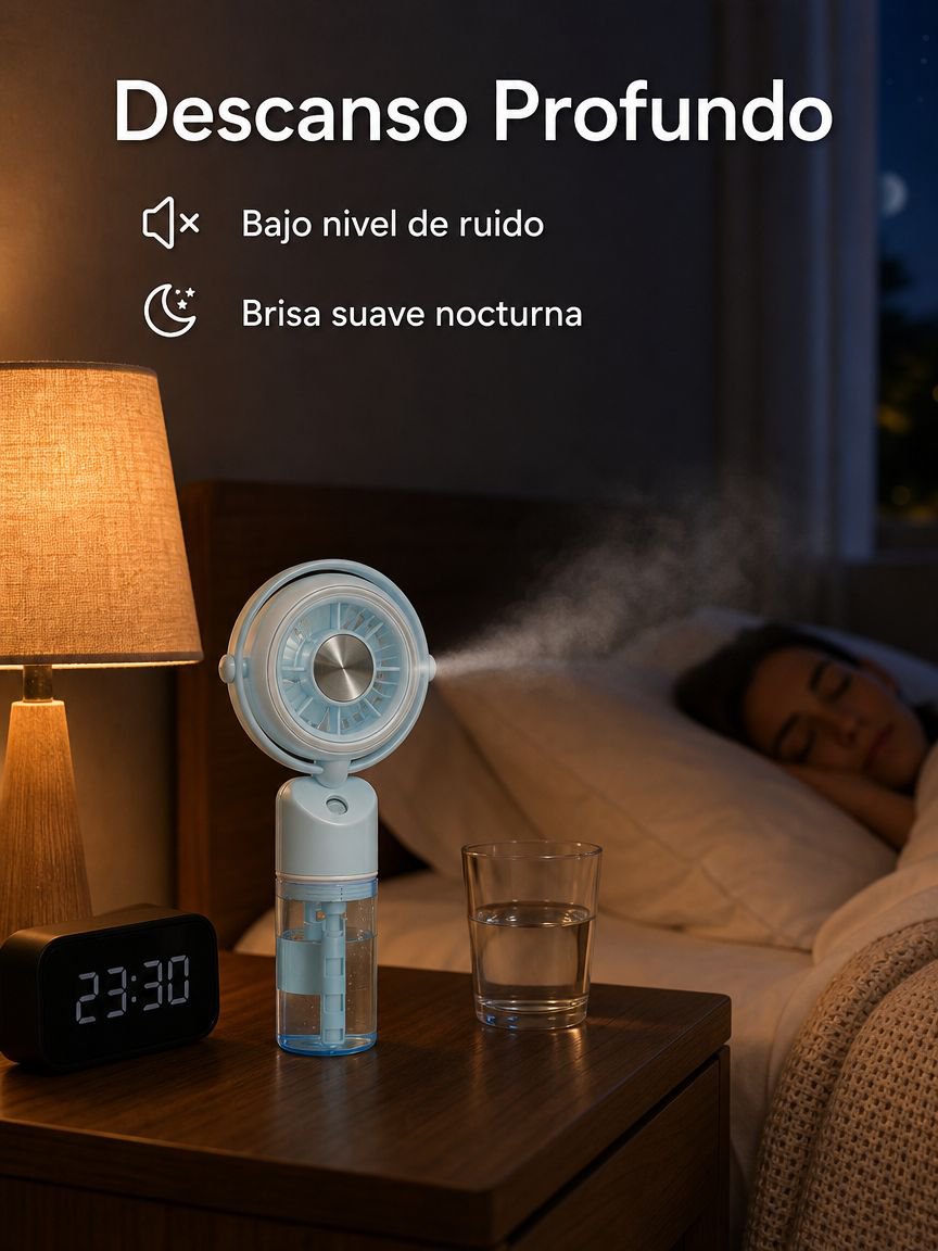 Ventilador de niebla multifuncional portátil para escritorio de verano, recargable por USB