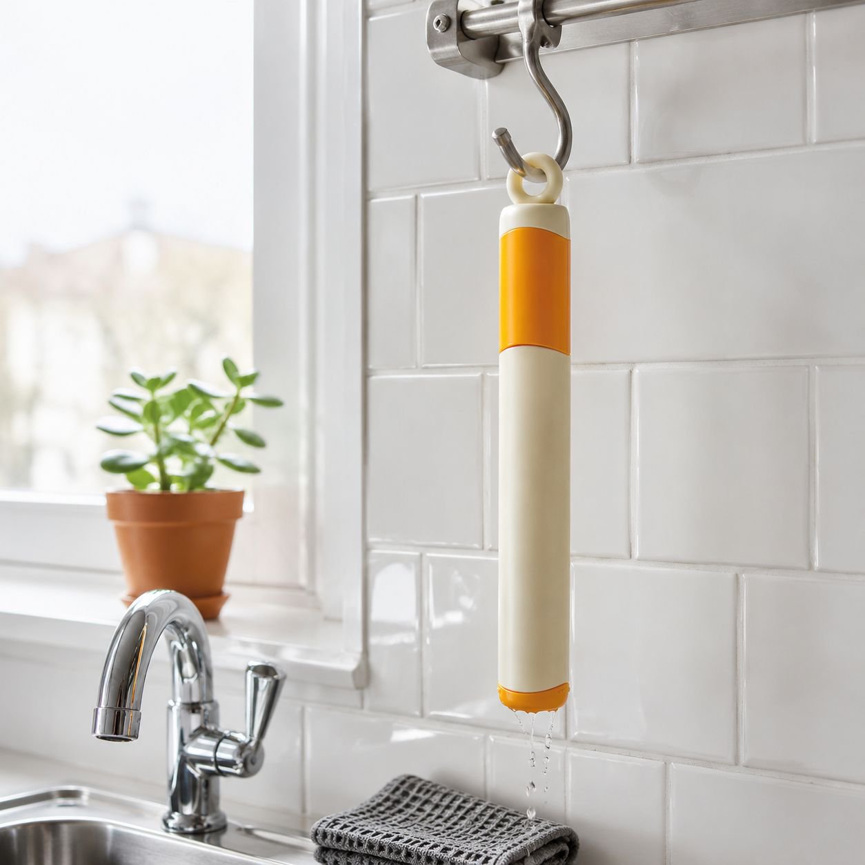 Cepillo de mango largo 6 en 1 para limpiar biberones, tazas y termos