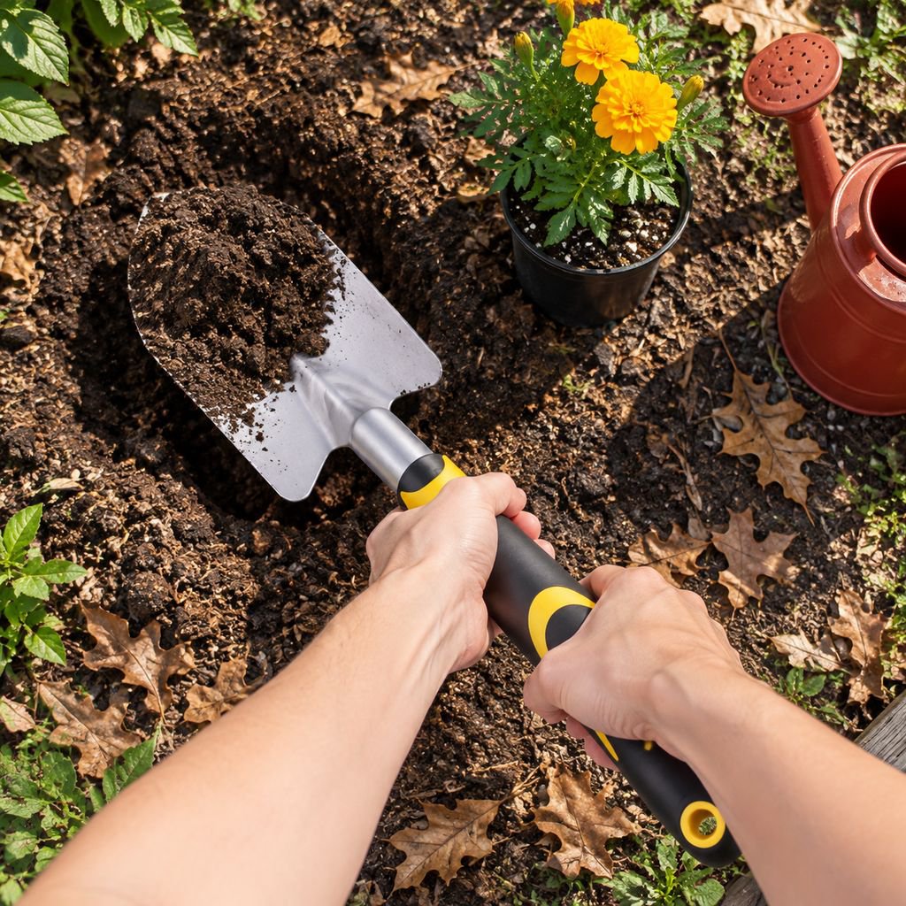 Two-in-one Gardening Hoe and Shovel Set for Outdoor Digging, Weeding, and Planting