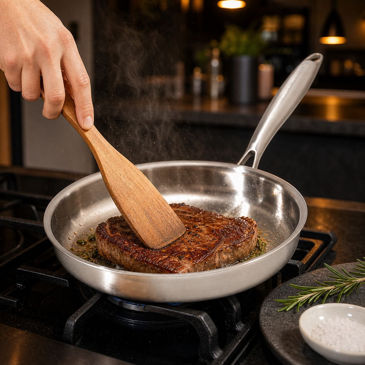 Three-Layer Thickened Steel Induction Cooker Pan