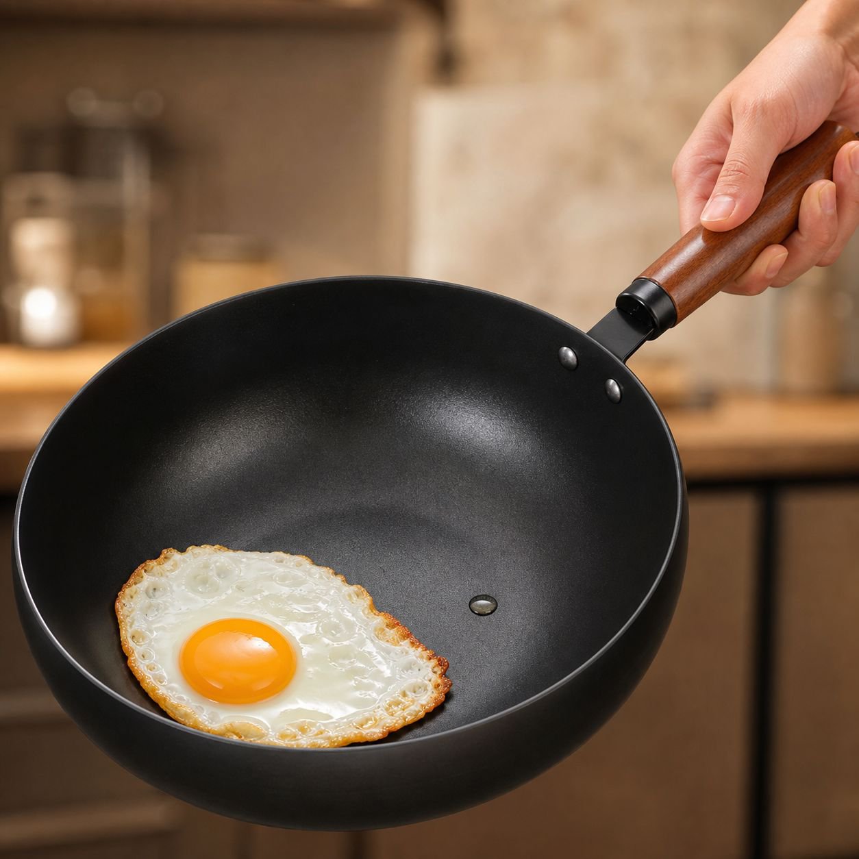 Gas Stove Compatible Deep Nonstick Frying Pan, Easy to Clean