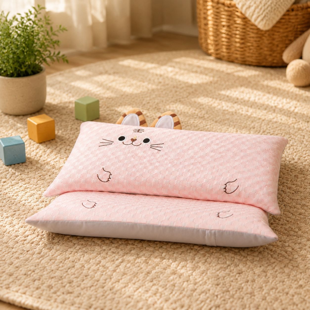 Baby Ice Cool Feeling Tiger Head Nap Pillow