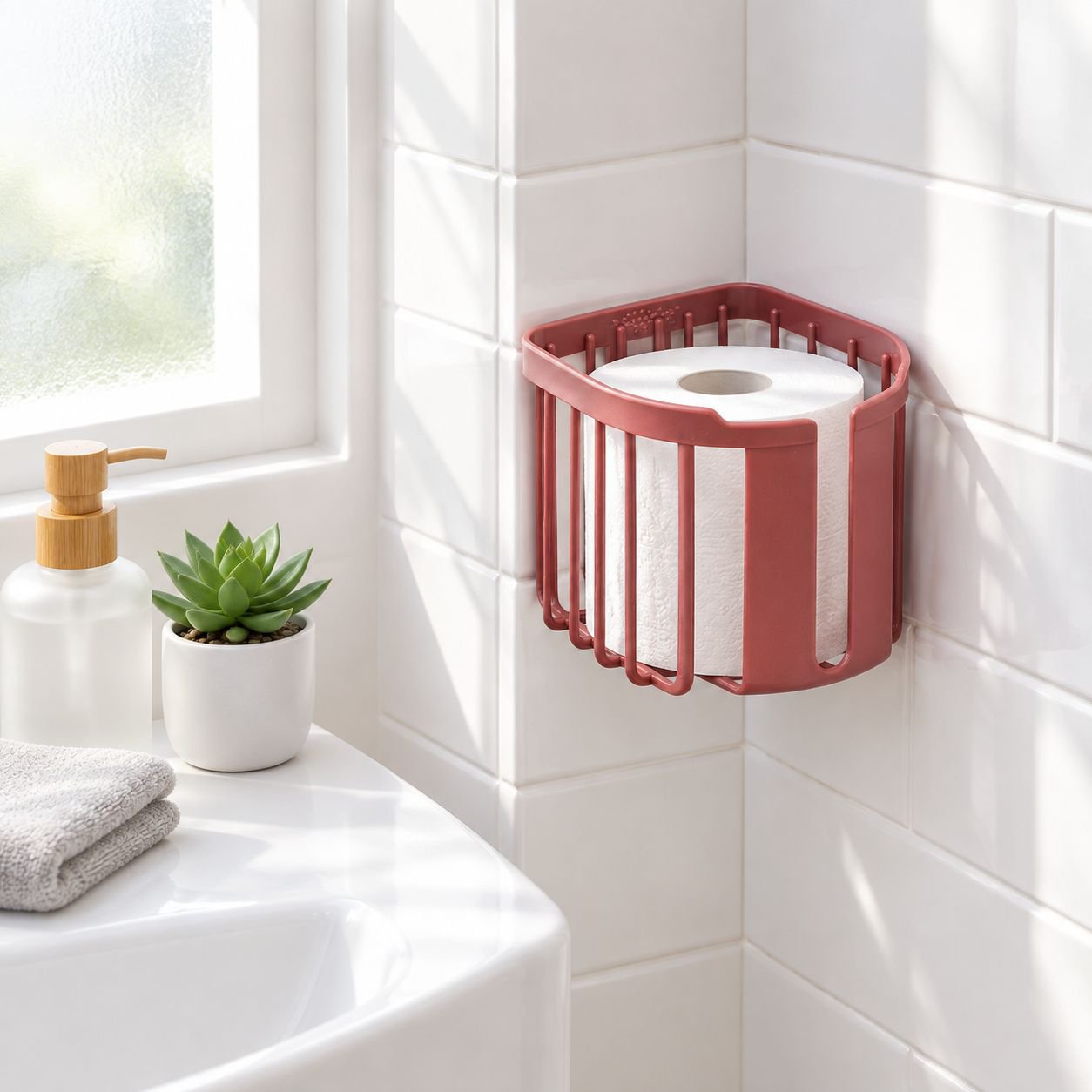 壁掛け式トイレットペーパーホルダー