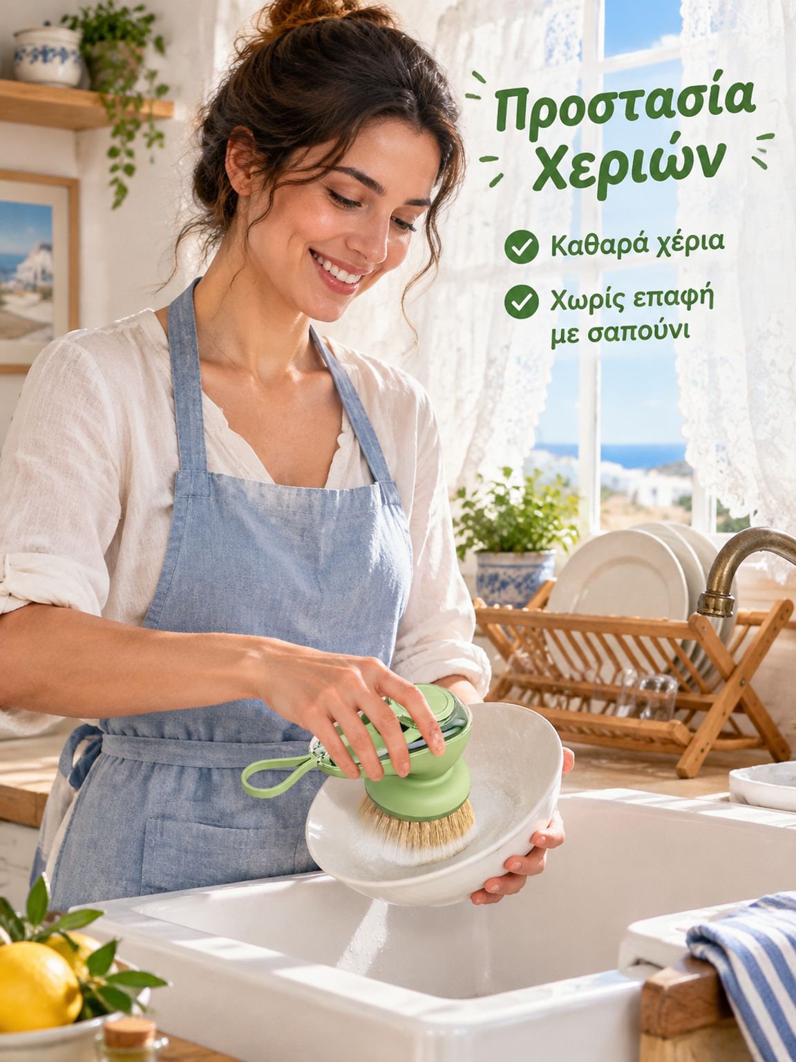 Μαγικό πινέλο κατσαρολών με υγρό με ένα άγγιγμα