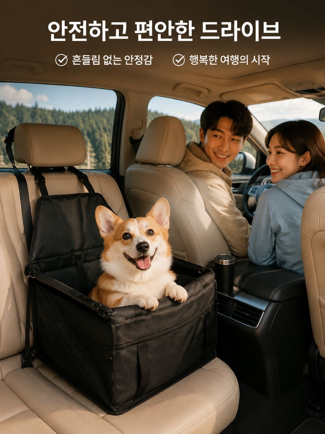 자동차 뒷좌석 반려동물 전용 가방