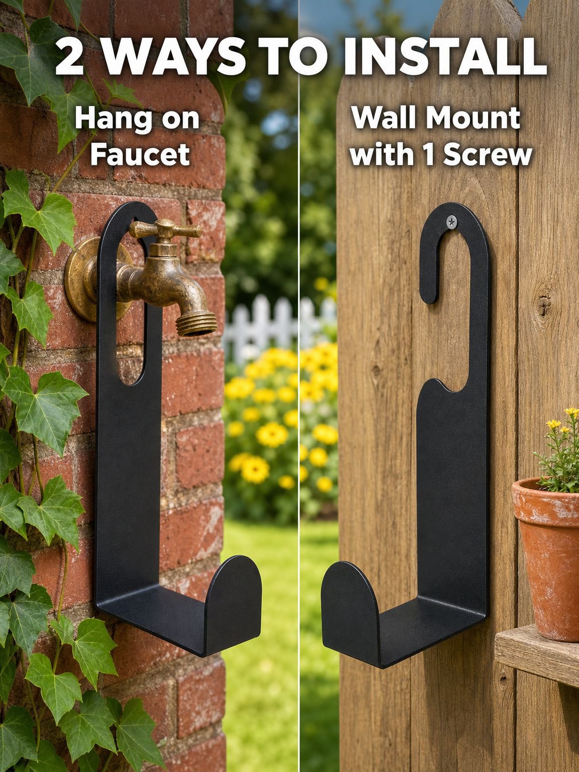 Stainless Steel Garden Hose Holder