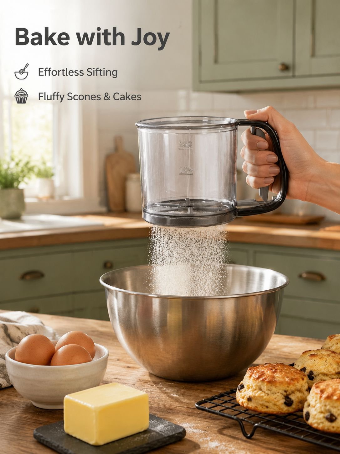 JMY - Semi-automatic Handheld Flour Sieve