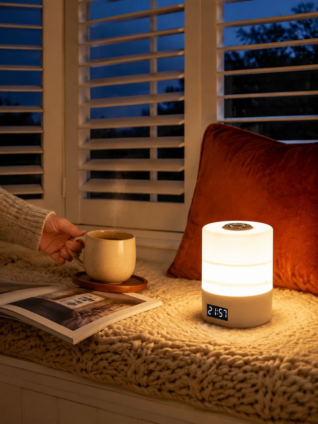 Soft glow LED night light for restful sleep