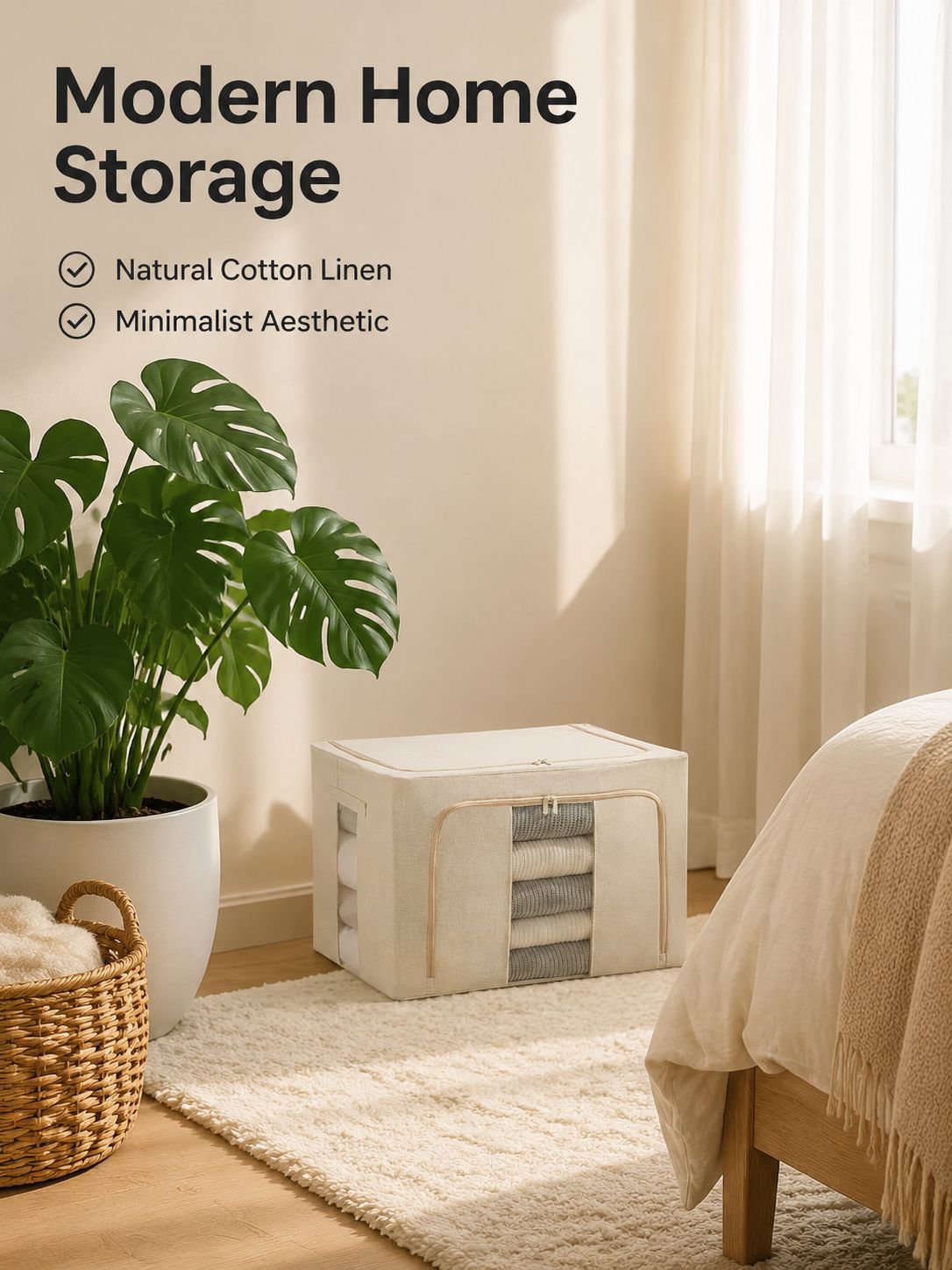 New Cotton Linen Storage Box