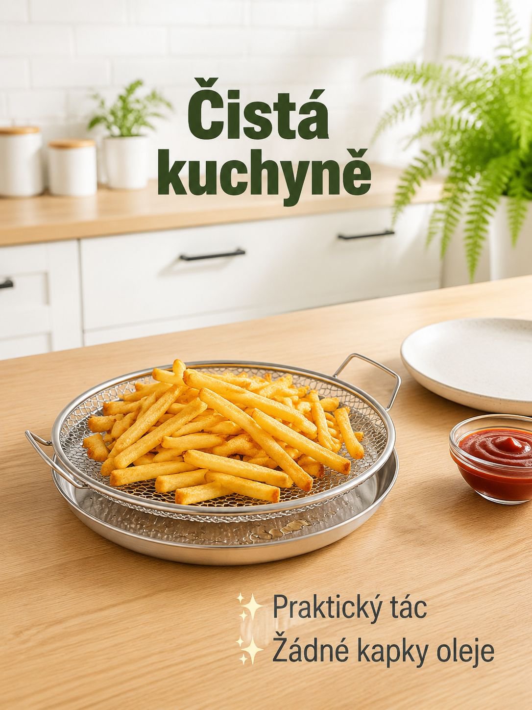 Nerezové dvouuché síto na olej s odkapáváním a regulací