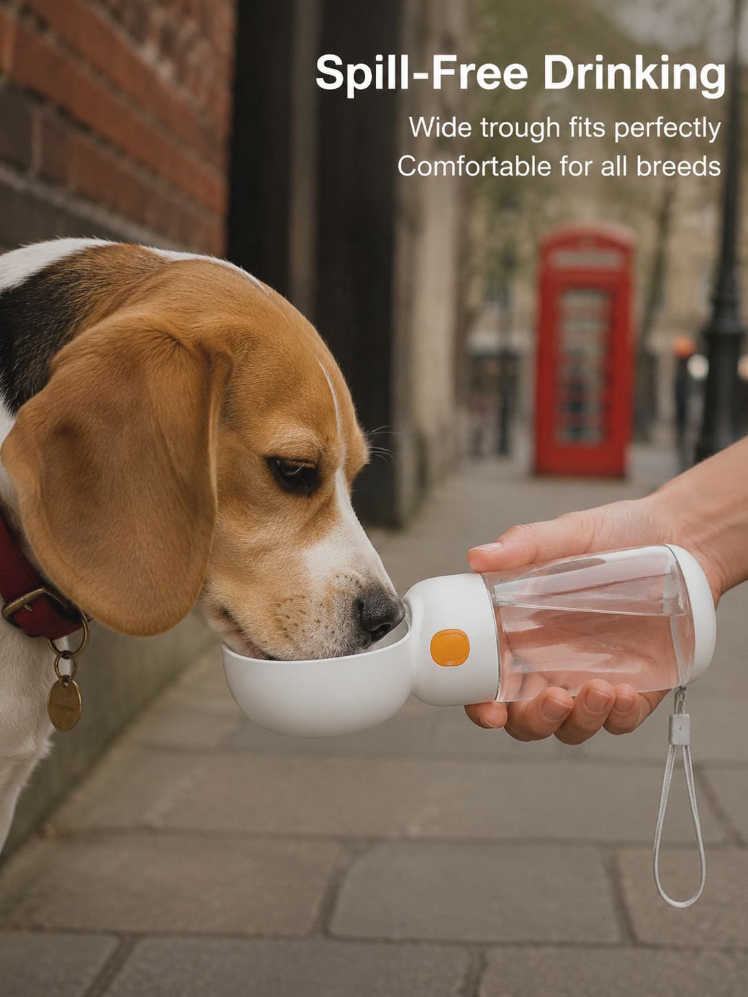 Compact travel water bottle for dogs on road trips
