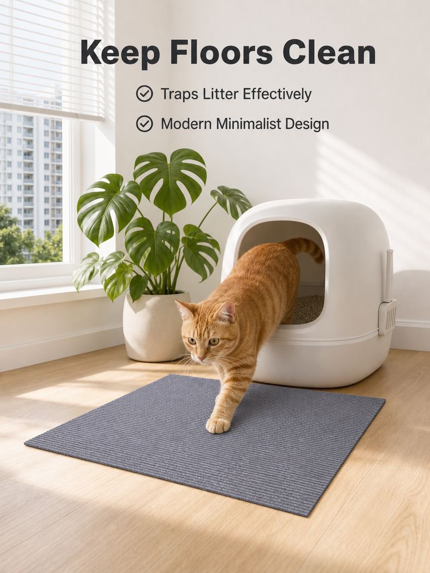 Anti-Stick Cat Litter Mat Carpet