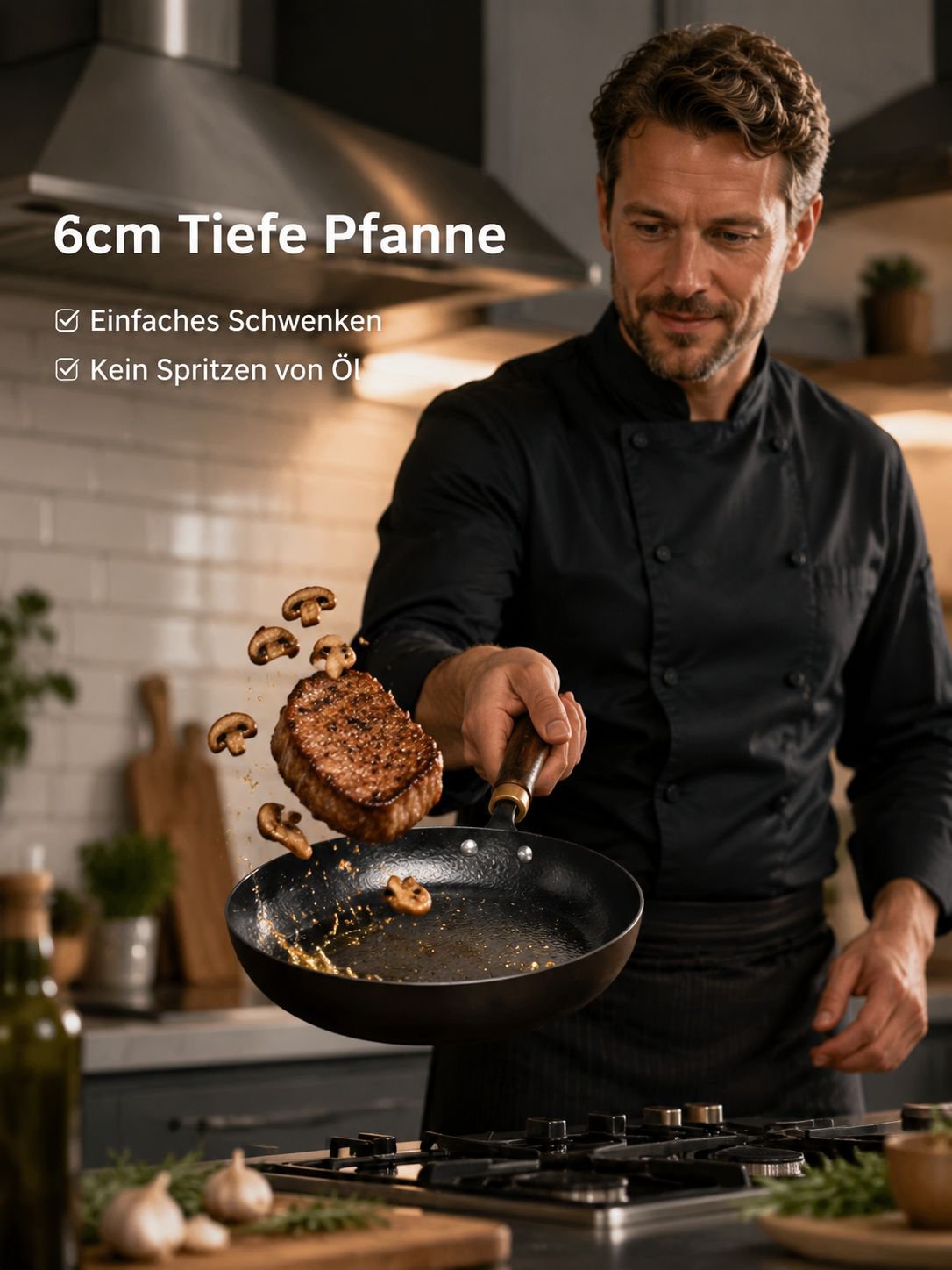 Pfanne für perfekte Röstaromen beim Steak