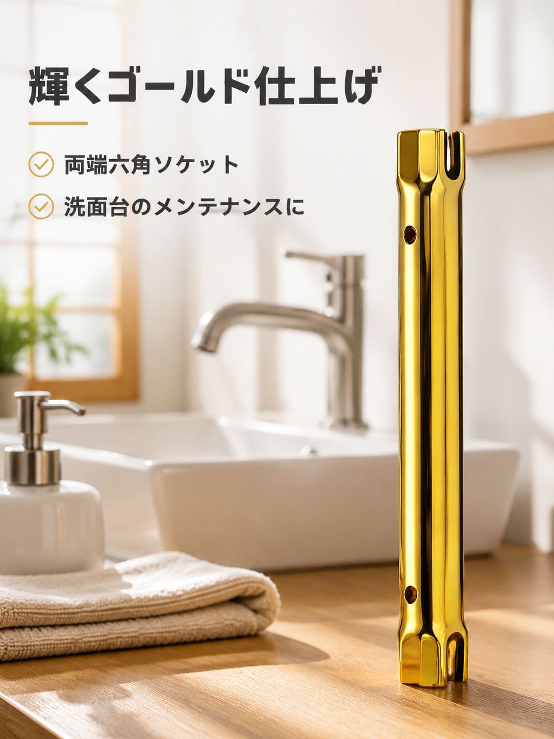 キッチン・バス用多機能ソケット六角レンチ工具