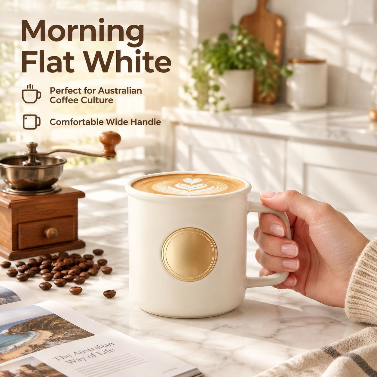 Household Enamel Ceramic Straight Mug