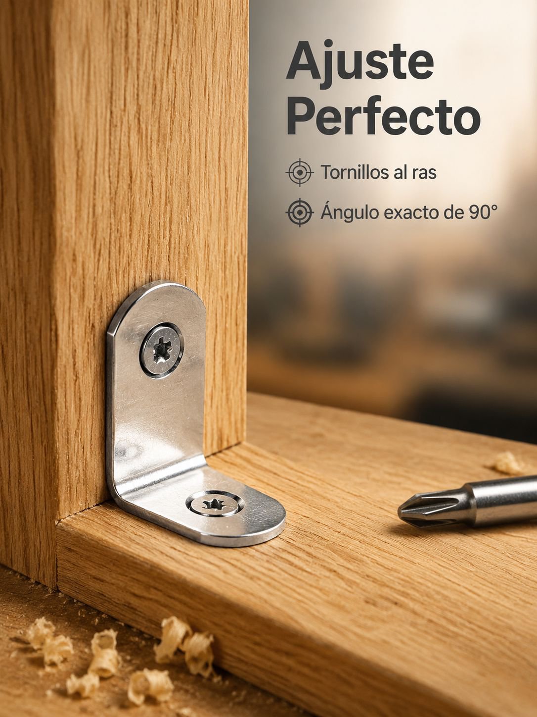 Soporte L de acero inoxidable grueso para fijación de divisores de baño y estantes de muebles
