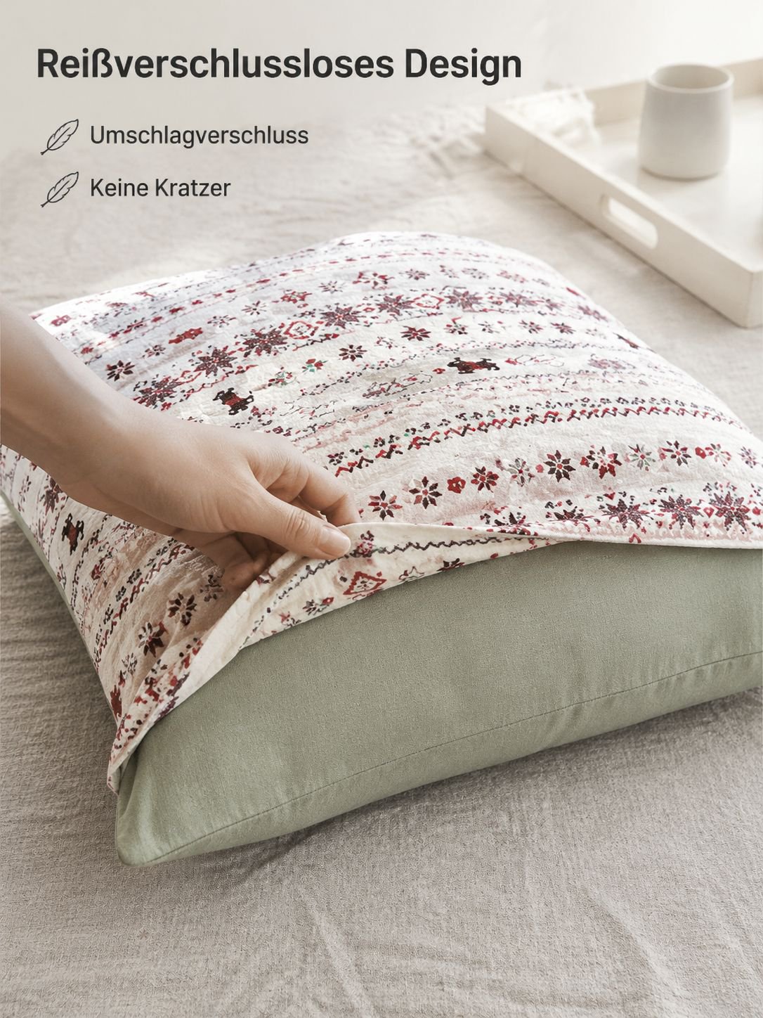 Kissenhülle aus weichem, doppellagigem, gewaschenem Baumwollstoff für Babys und Mütter, Klasse A, Pa