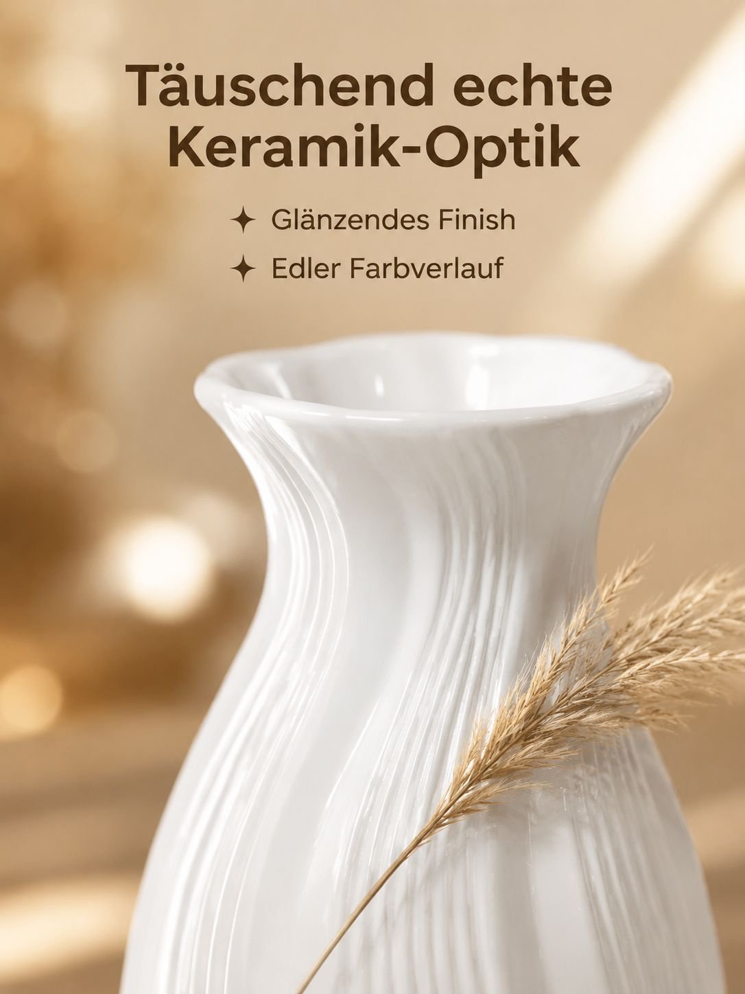 Verkaufsschlager Französische Kunststoffvase mit Farbverlauf Vintage-Kunstblumenvase